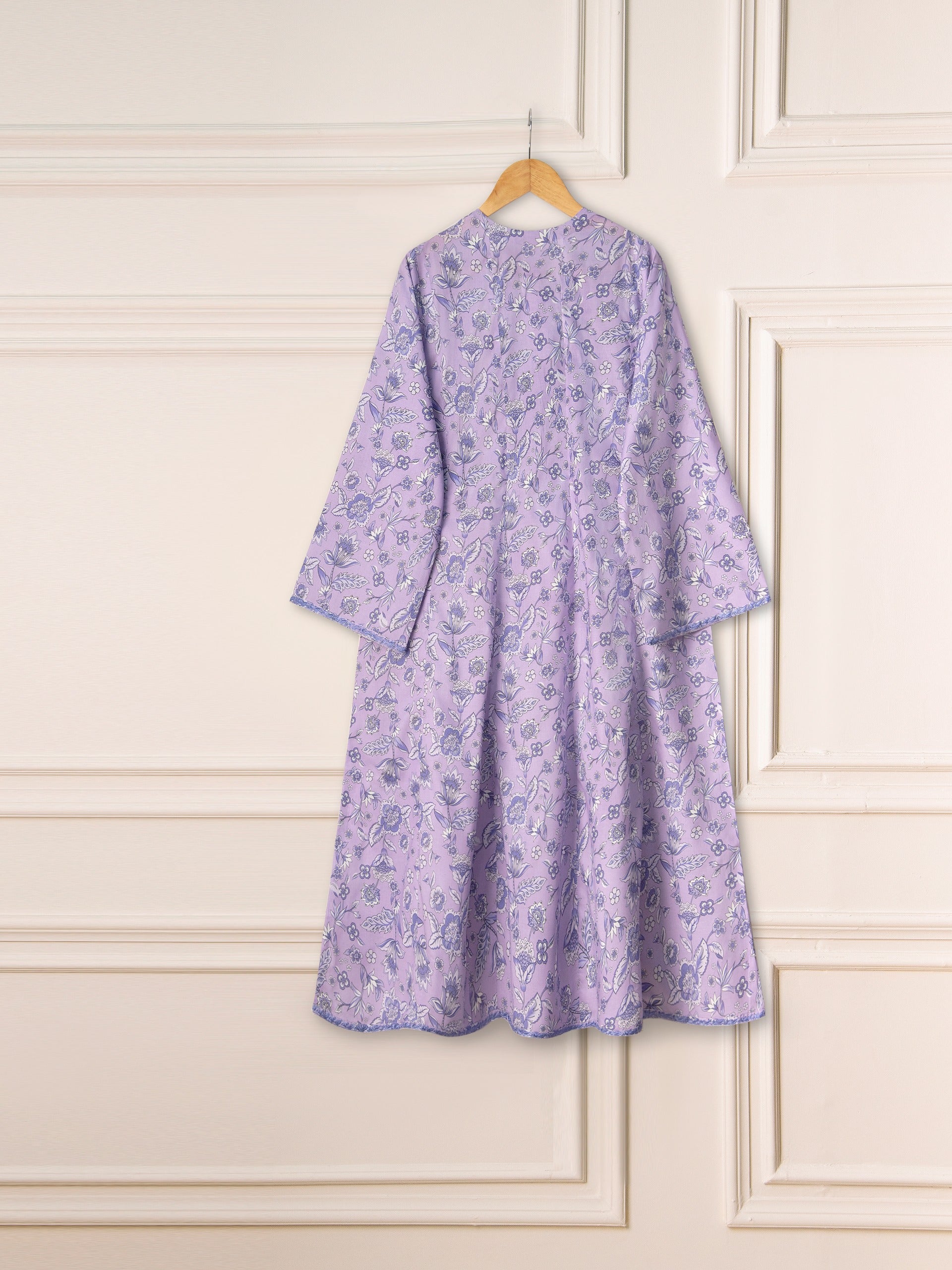 2 Piece - Embroidered Printed Cambric Suit S111138 - Image 6