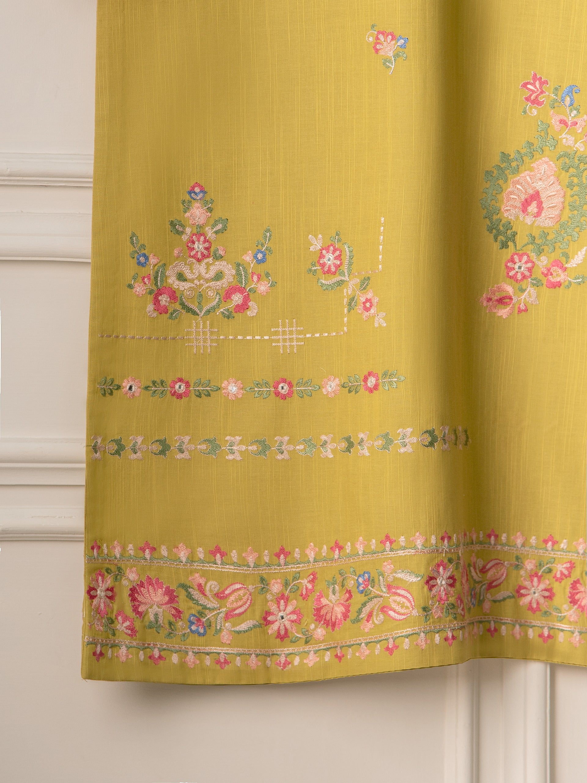 2 Piece- Embroidered Pure Karandi Shirt S110831 - Image 3