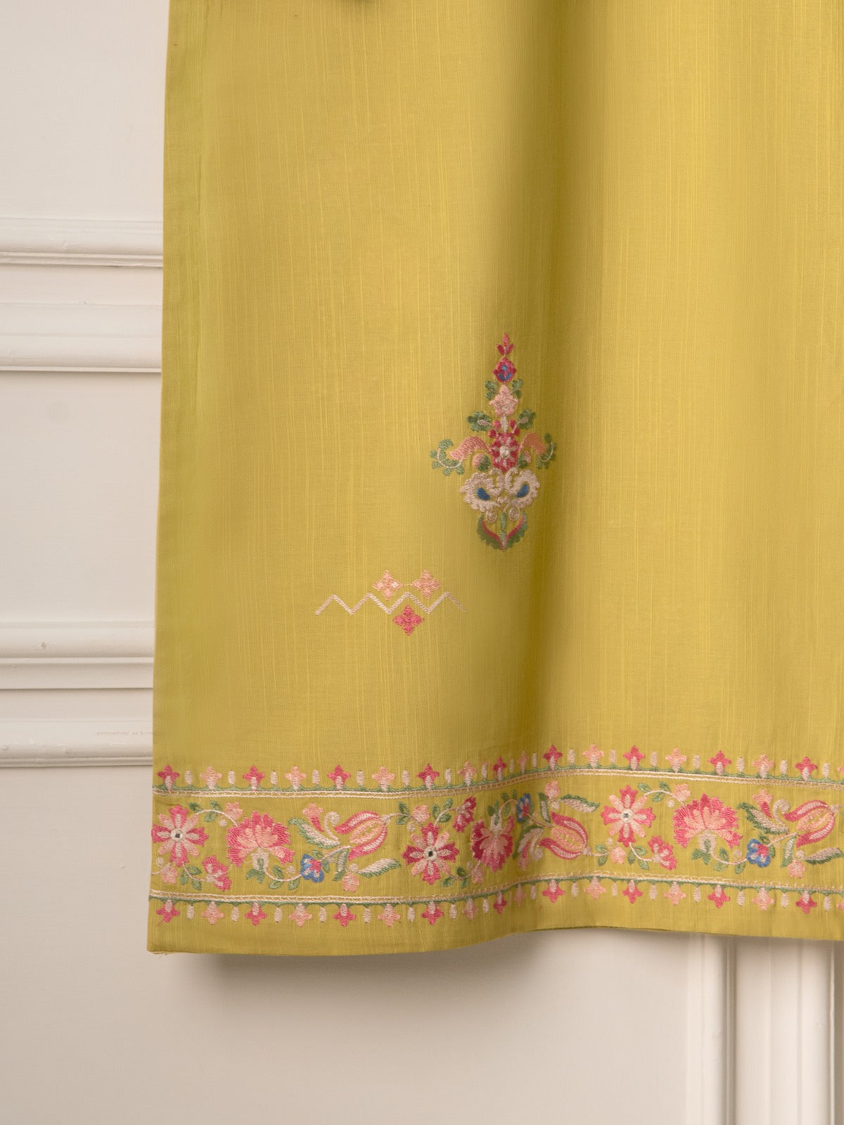 2 Piece- Embroidered Pure Karandi Shirt S110831 - Image 6
