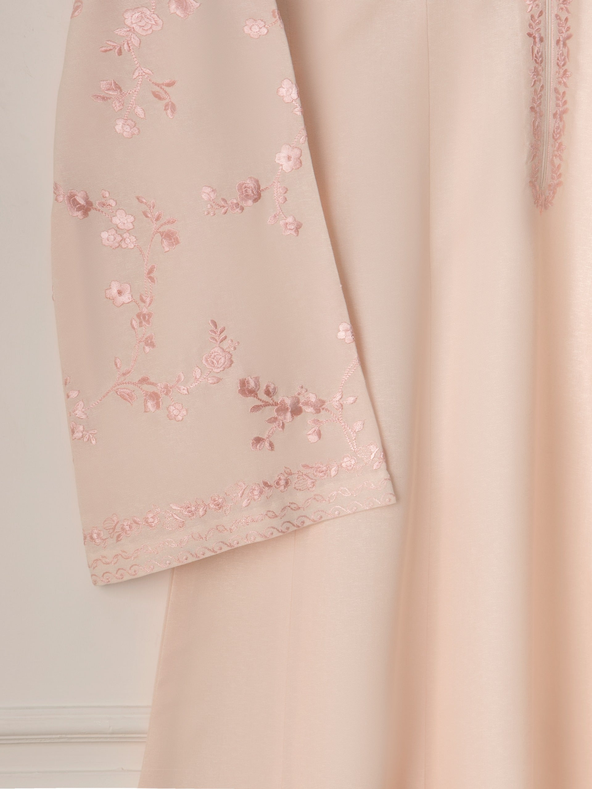 2 Piece- Embroidered Pure Karandi Frock S110836 - Image 3
