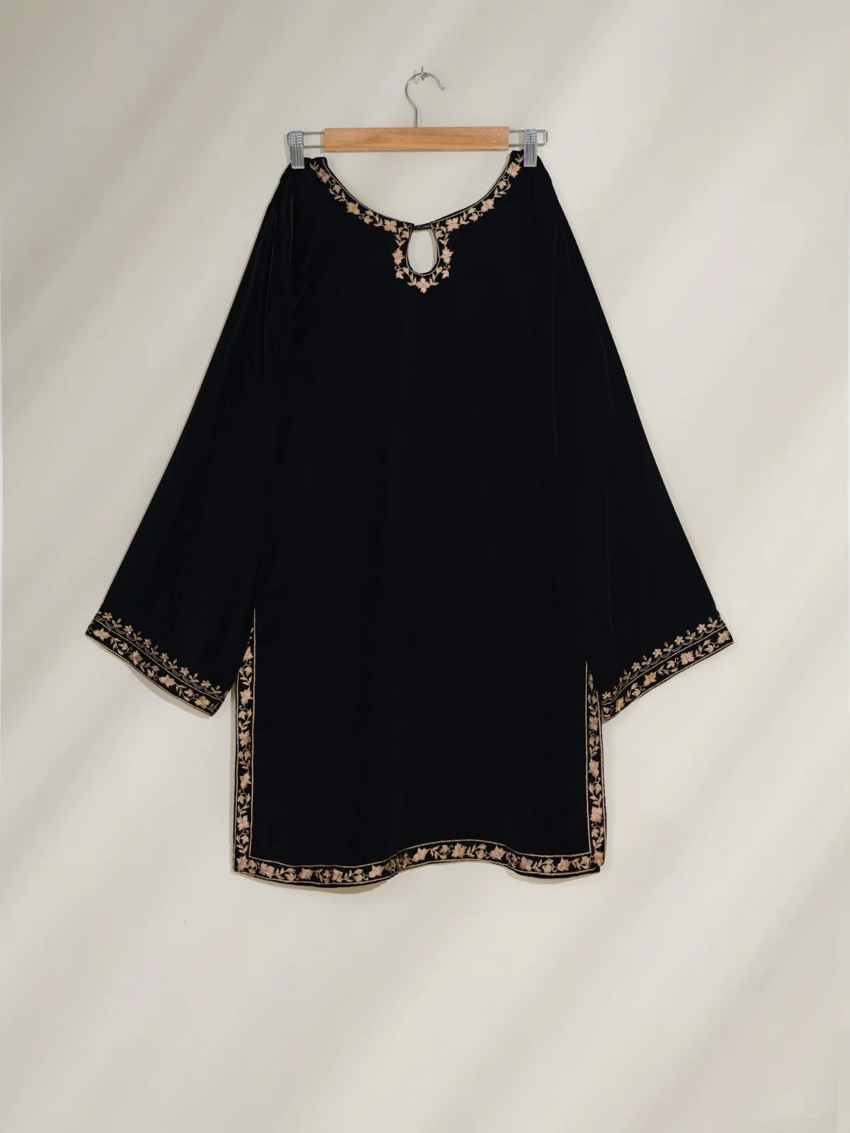 2 Piece- Embroidered Velvet Suit S110389 - Image 4
