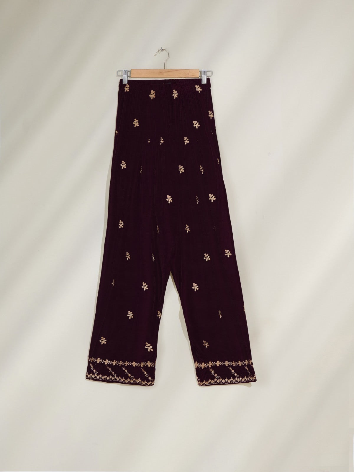 2 Piece- Embroidered Velvet Suit S110393 - Image 5