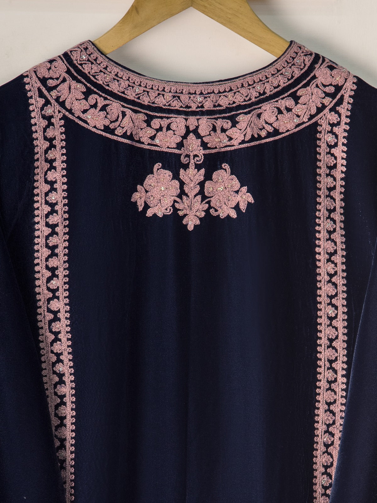 2 Piece- Embroidered Velvet Suit S110858 - Image 6