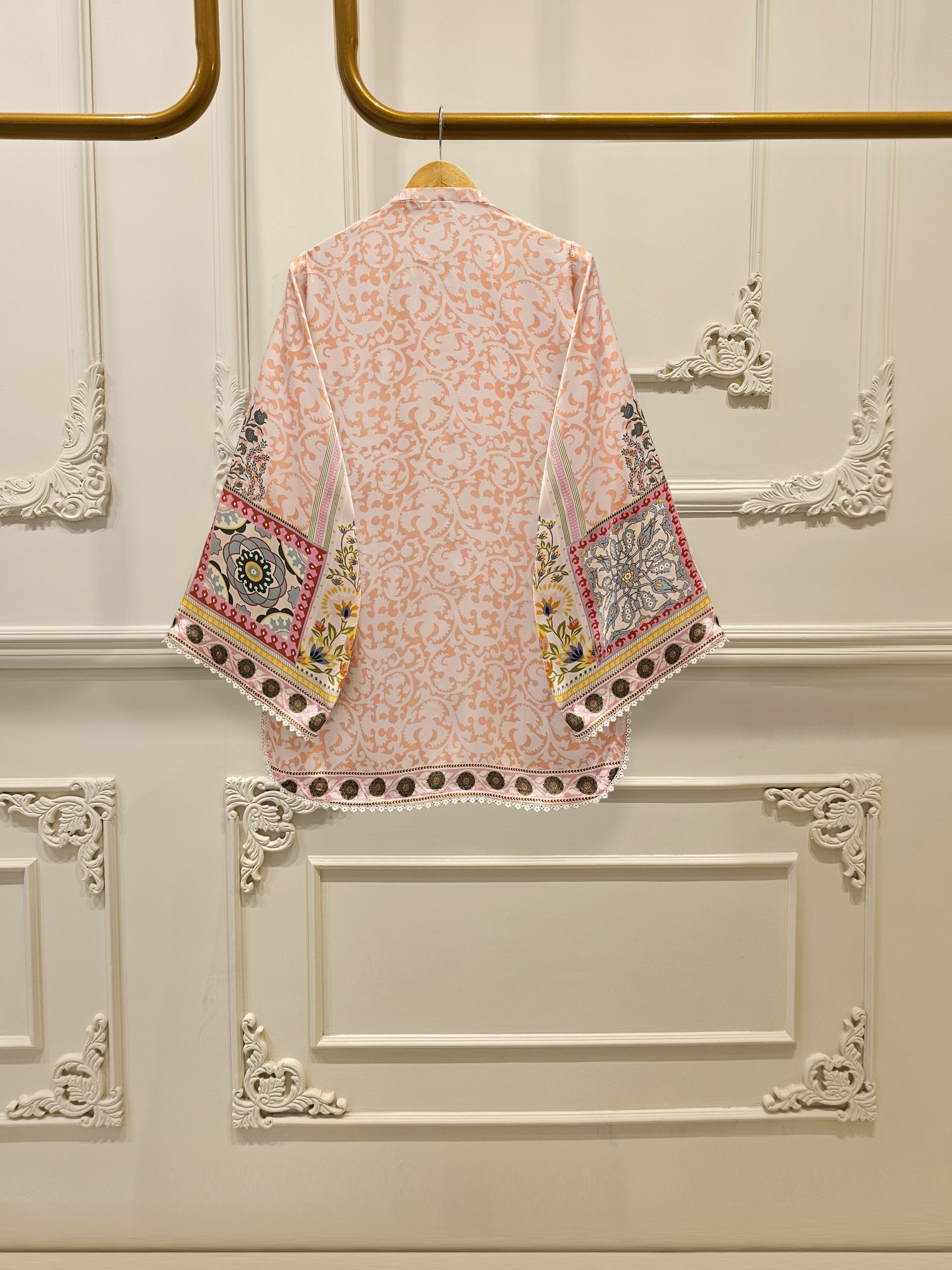 2 Piece- Printed Silk Co-ord Set S111790 - Image 4
