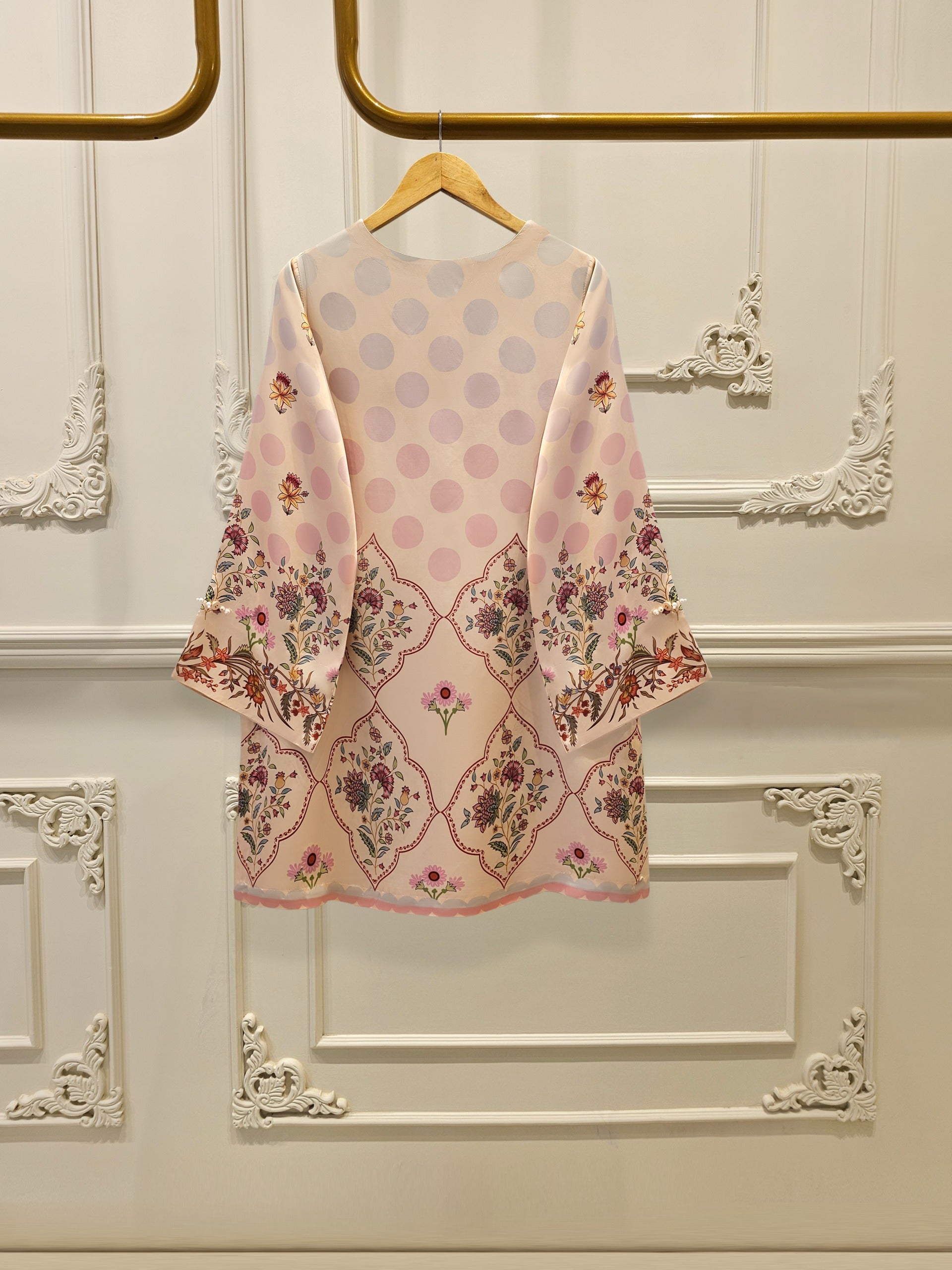 2 Piece- Printed Silk Co-ord Set S111881 - Image 4