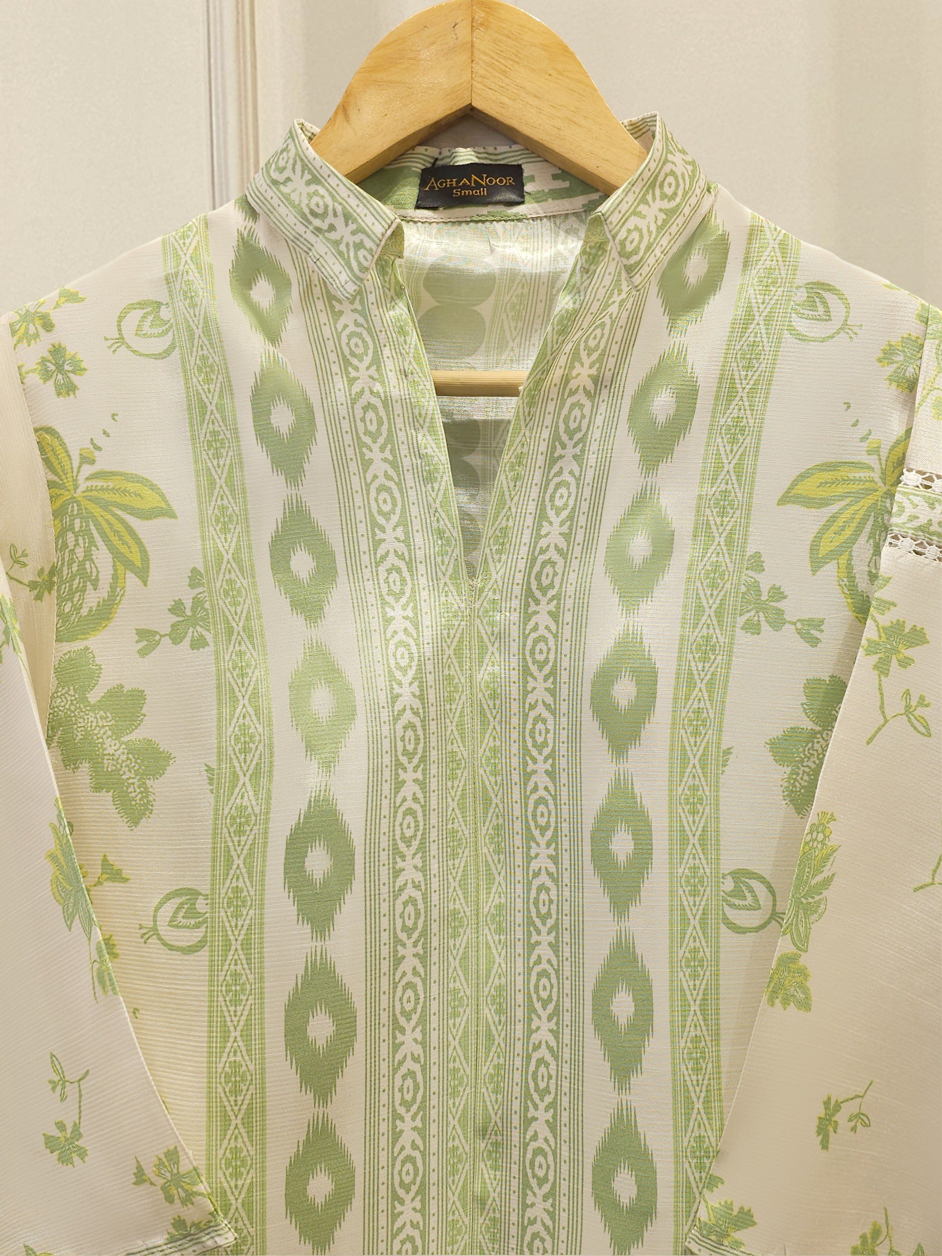 2 Piece- Printed Silk Co-ord Set S111964 - Image 3