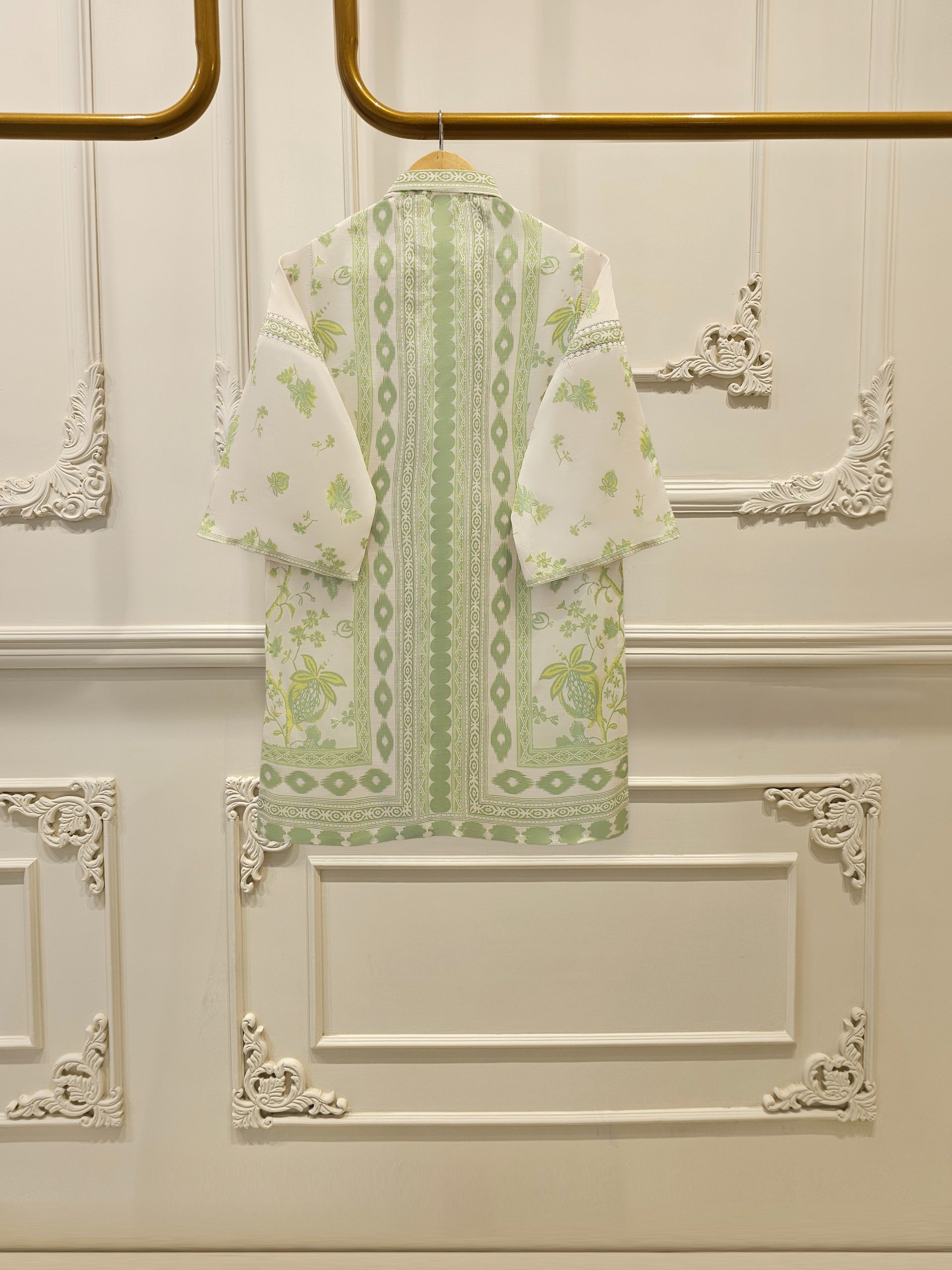 2 Piece- Printed Silk Co-ord Set S111964 - Image 4