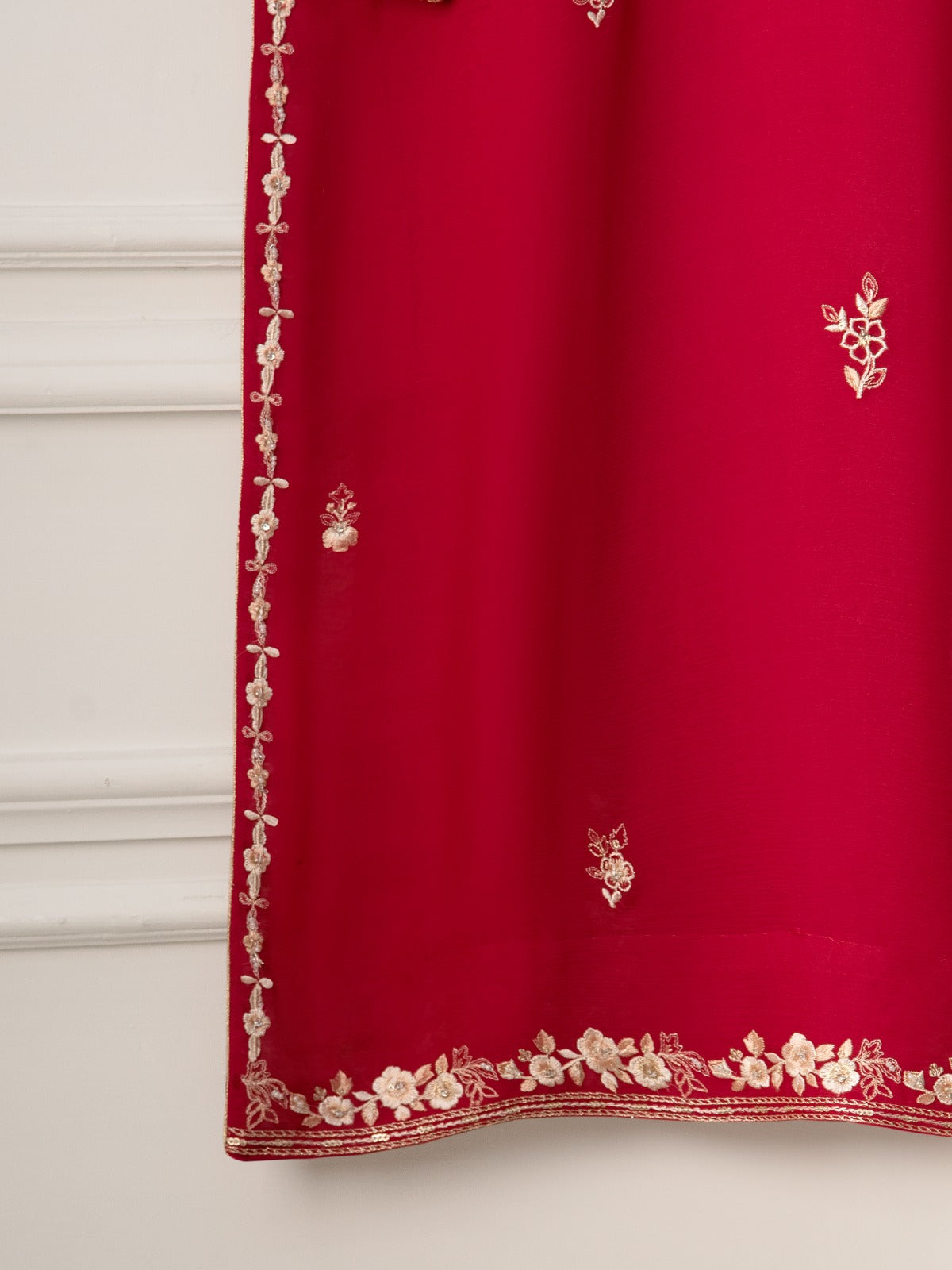 2 Piece - Pure Chiffon Embroidered Suit S110825 - Image 7