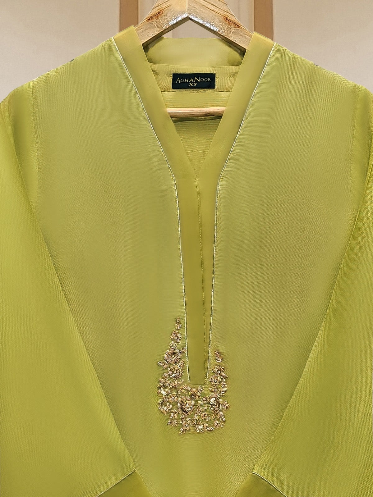 2 Piece - Pure Cotton Net Embroidered Suit S110032 - Image 2