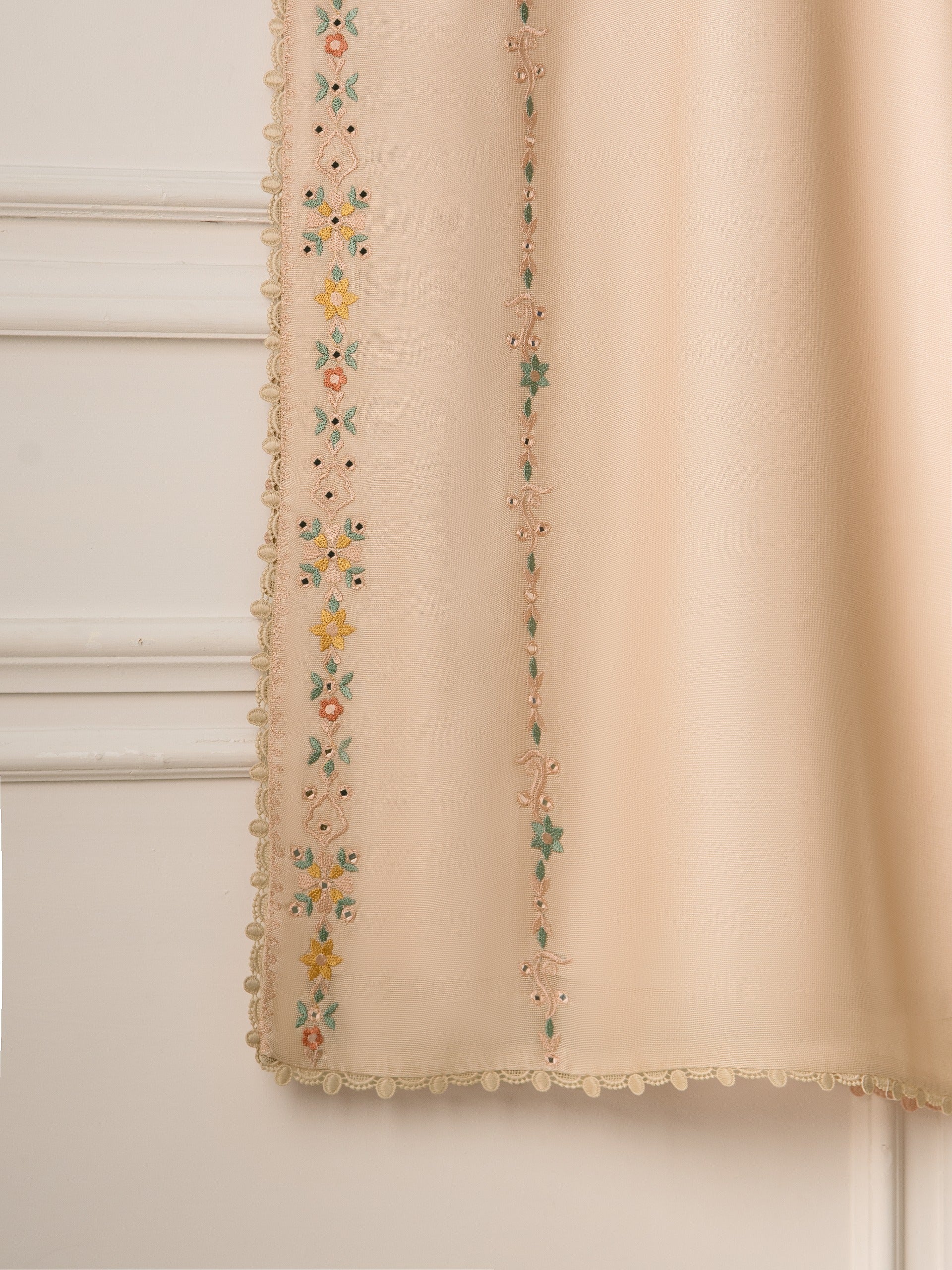 2 Piece - Pure Cotton Net Embroidered Suit S110908 - Image 4