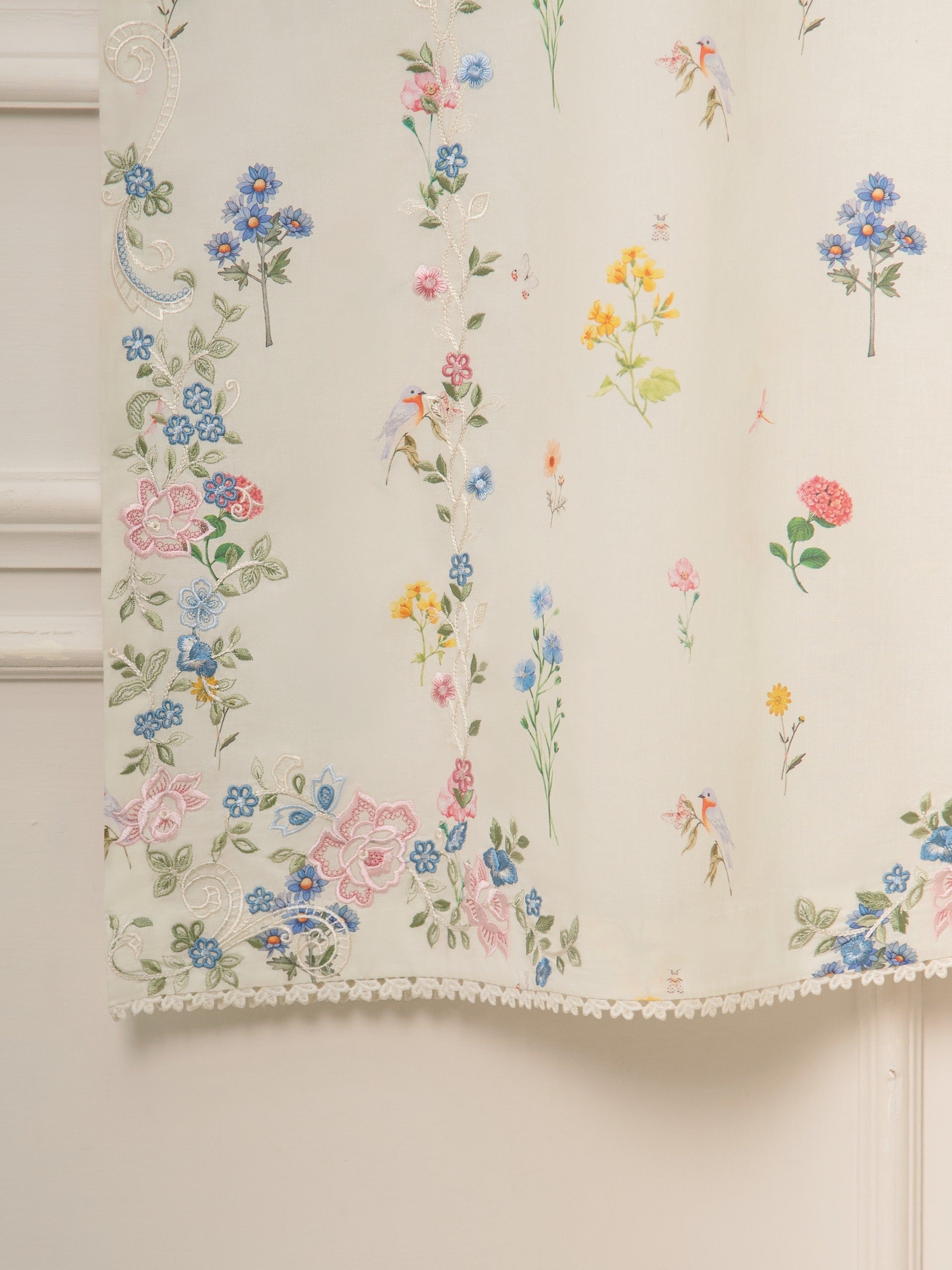 2 Piece - Pure Embroidered Cambric Suit S111319 - Image 4