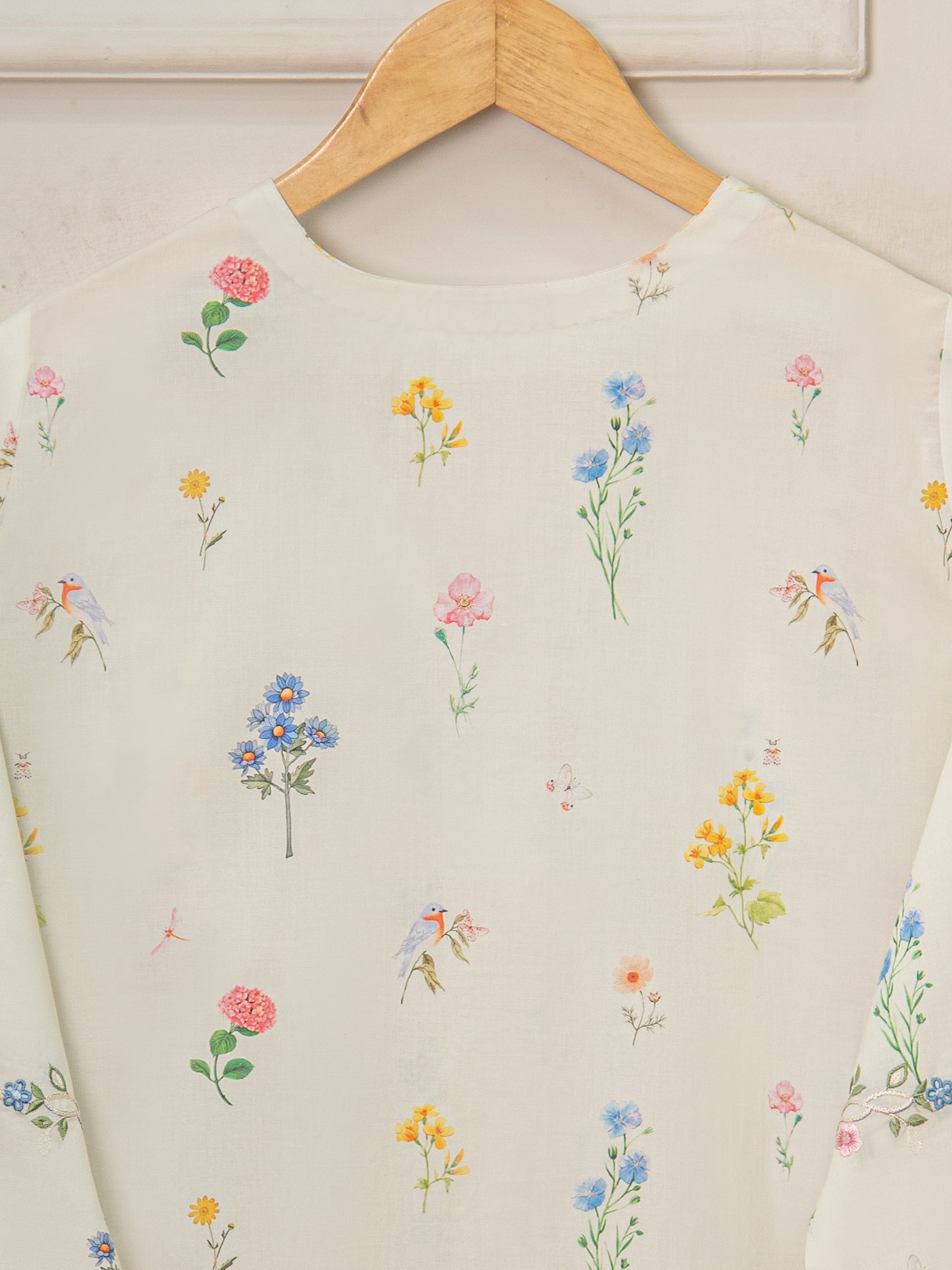 2 Piece - Pure Embroidered Cambric Suit S111319 - Image 6