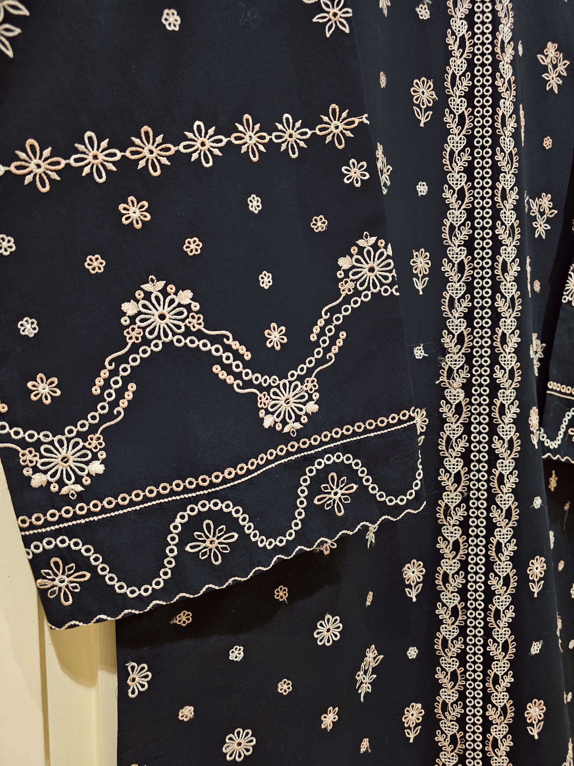 2 Piece - Pure Embroidered Cambric Suit S111354 - Image 2