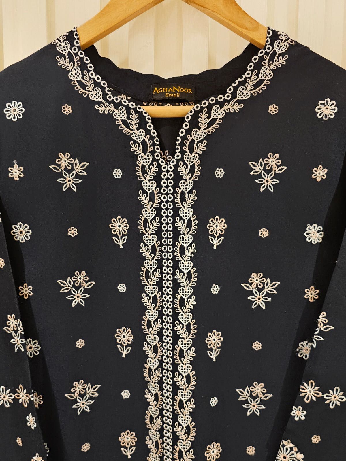 2 Piece - Pure Embroidered Cambric Suit S111354 - Image 3