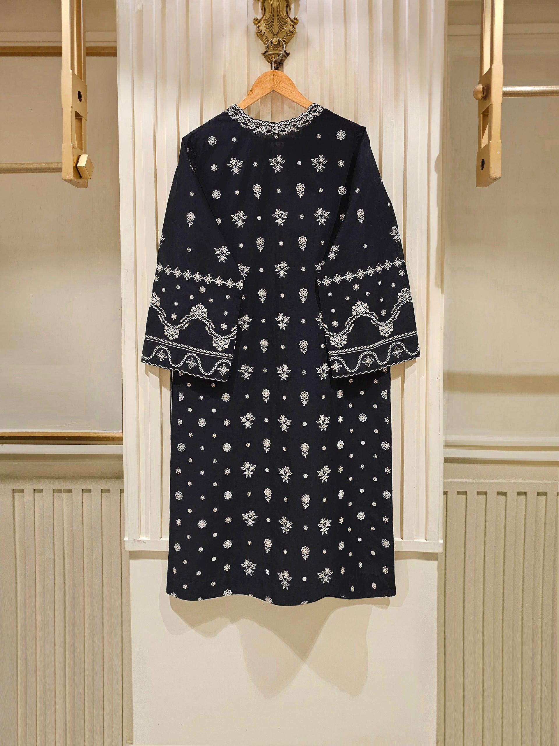2 Piece - Pure Embroidered Cambric Suit S111354 - Image 5