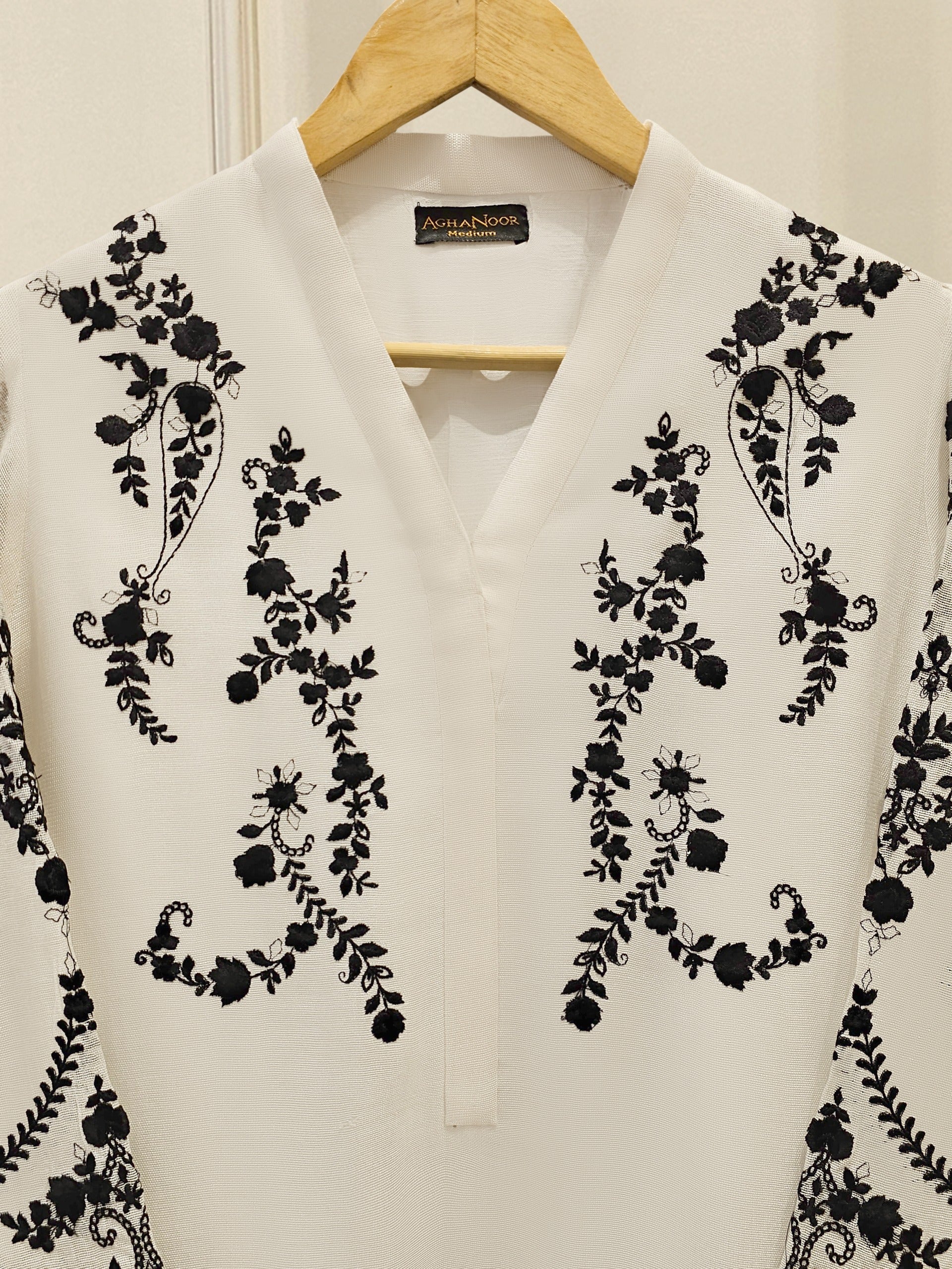 2 Piece - Pure Embroidered Cotton Net Suit S111780 - Image 2