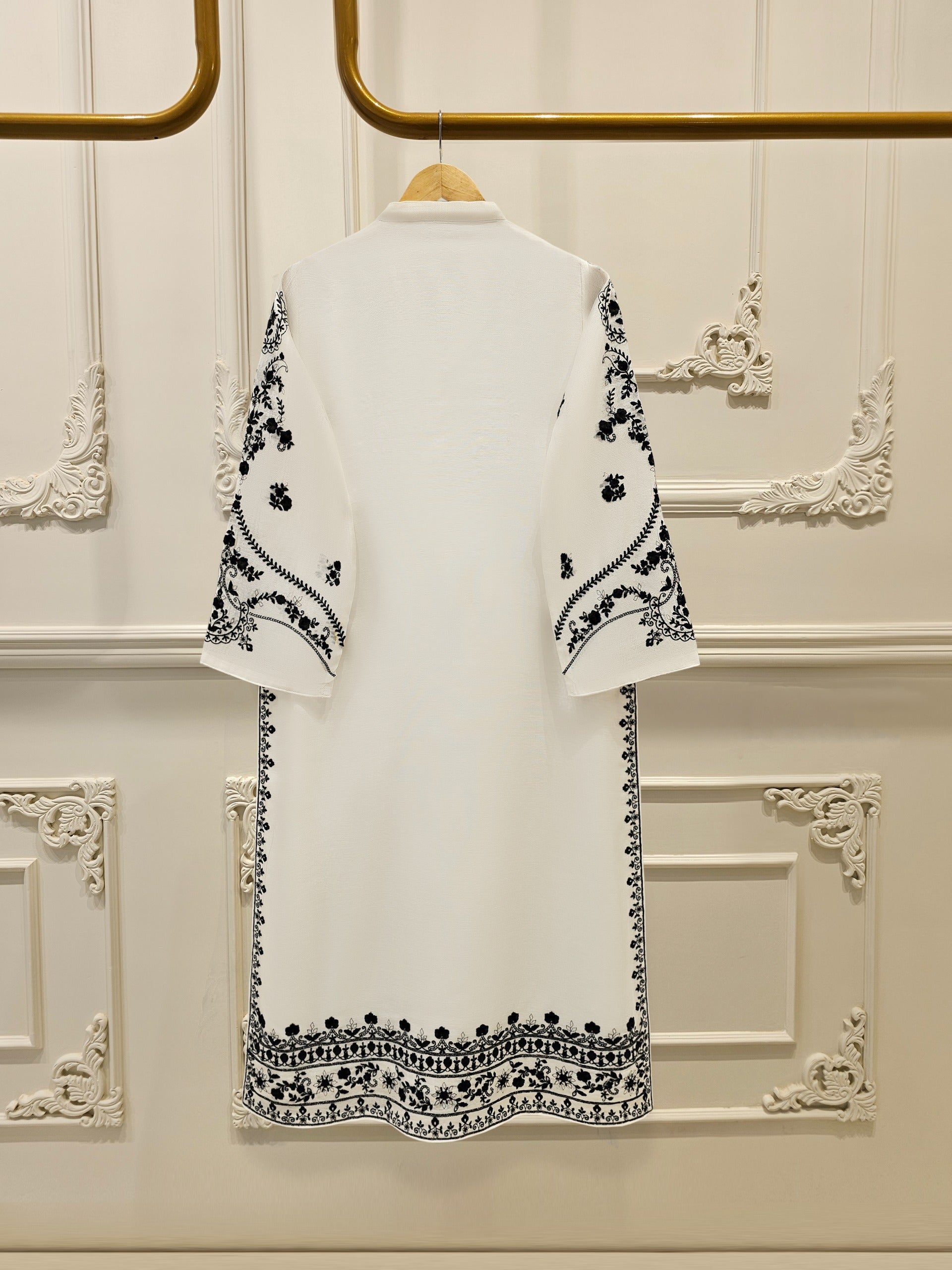 2 Piece - Pure Embroidered Cotton Net Suit S111780 - Image 4