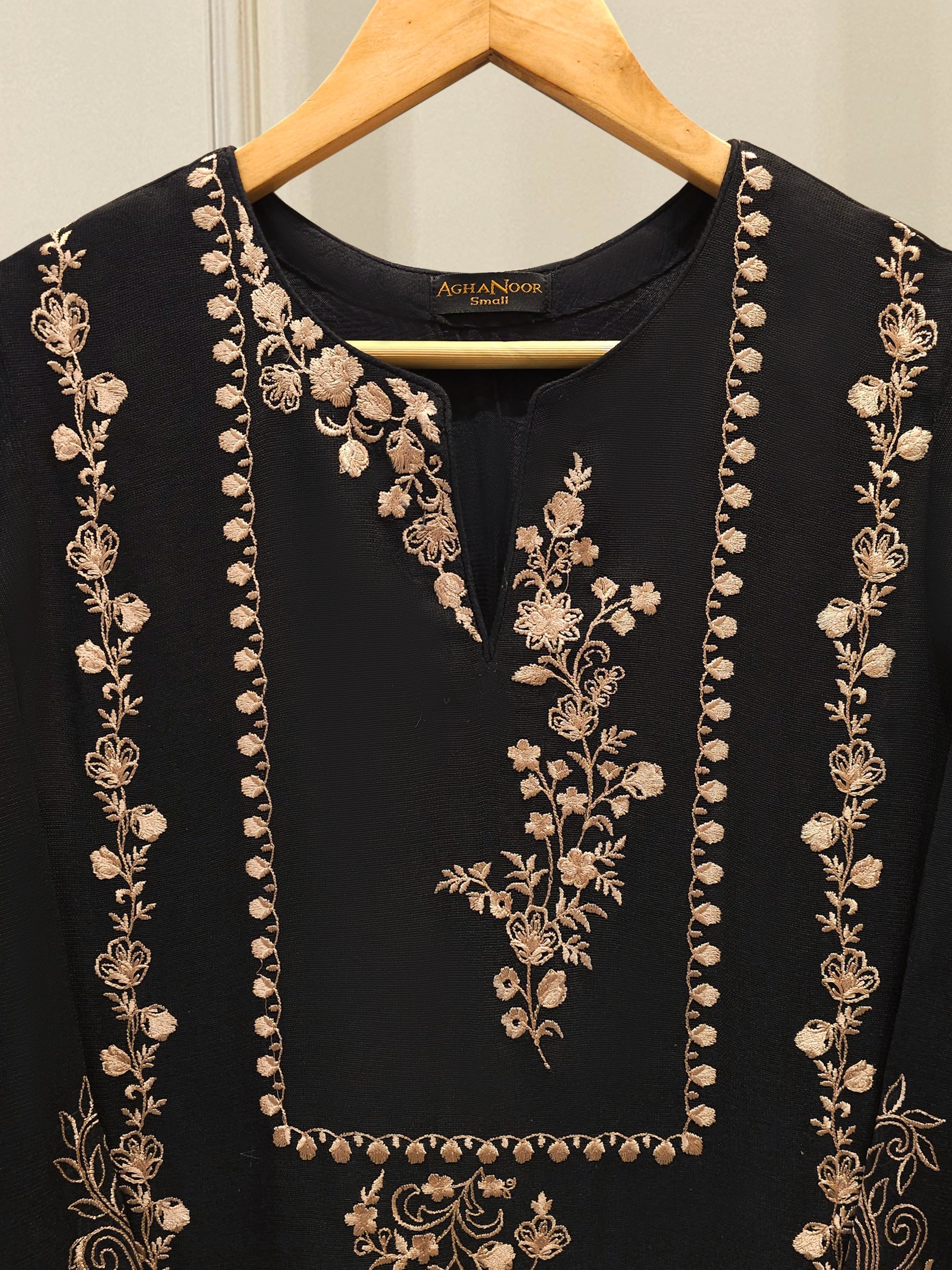 2 Piece - Pure Embroidered Cotton Net Suit S111858 - Image 2