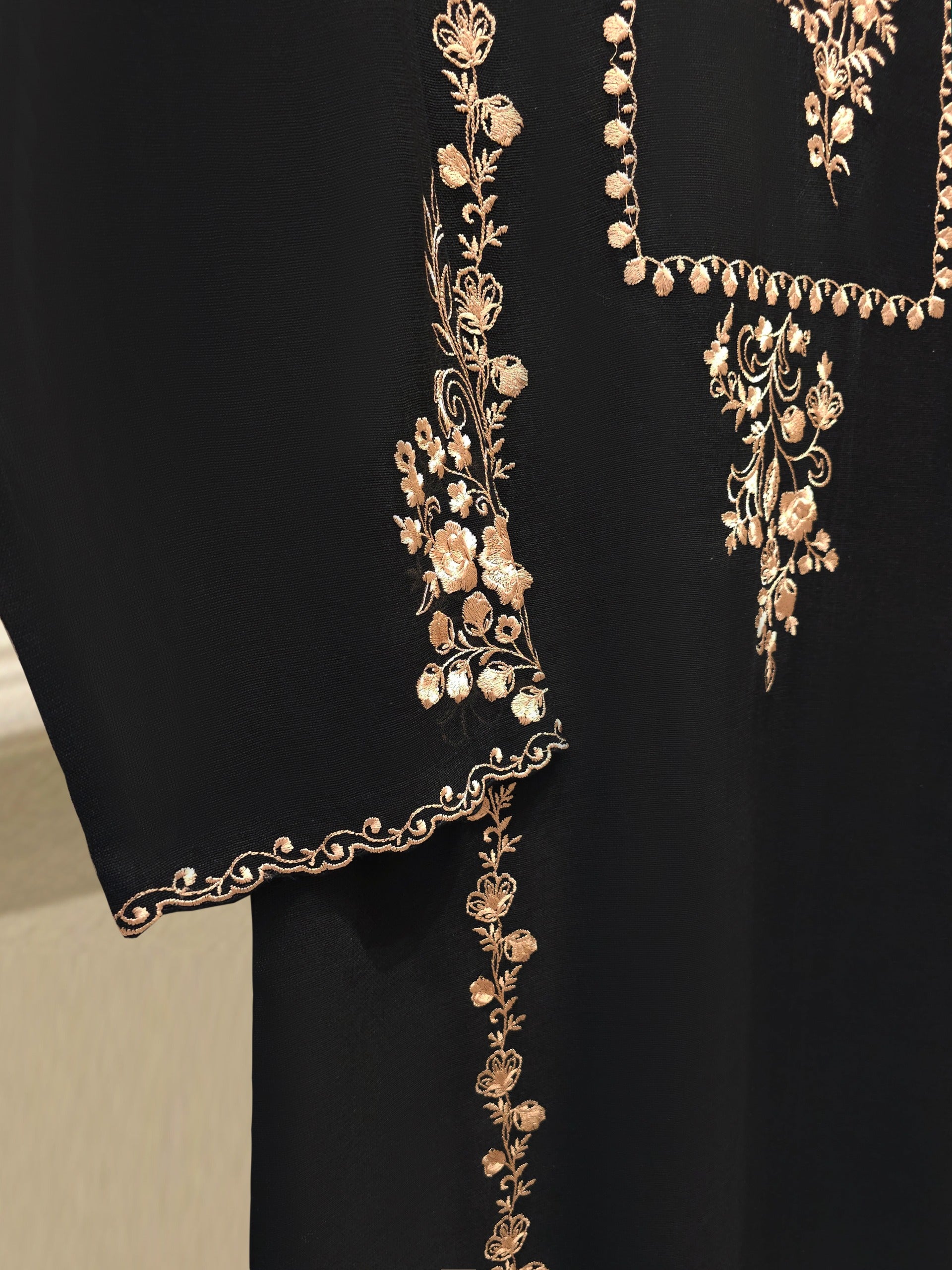 2 Piece - Pure Embroidered Cotton Net Suit S111858 - Image 3