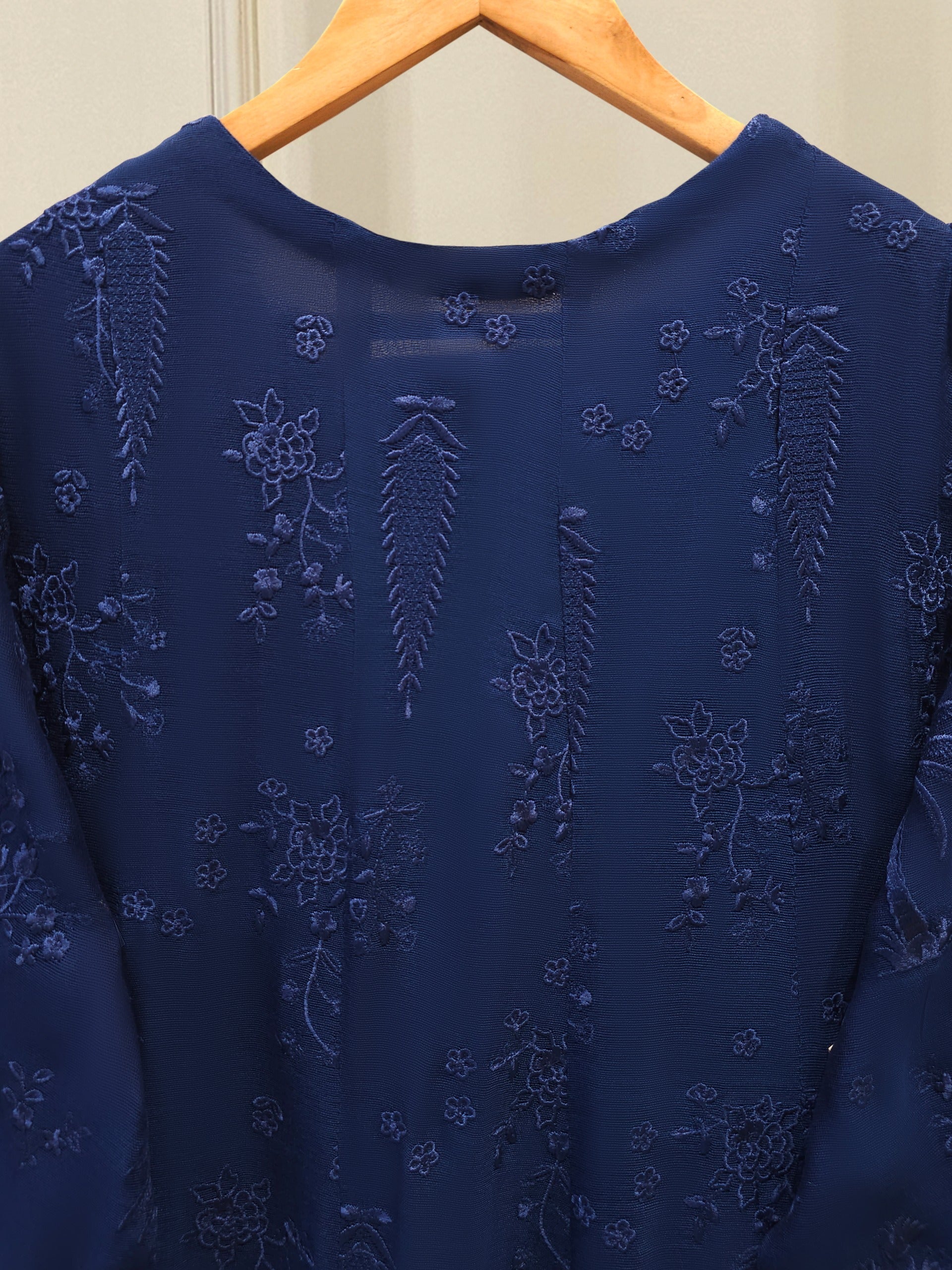 2 Piece - Pure Embroidered Cotton Net Suit S111864 - Image 6