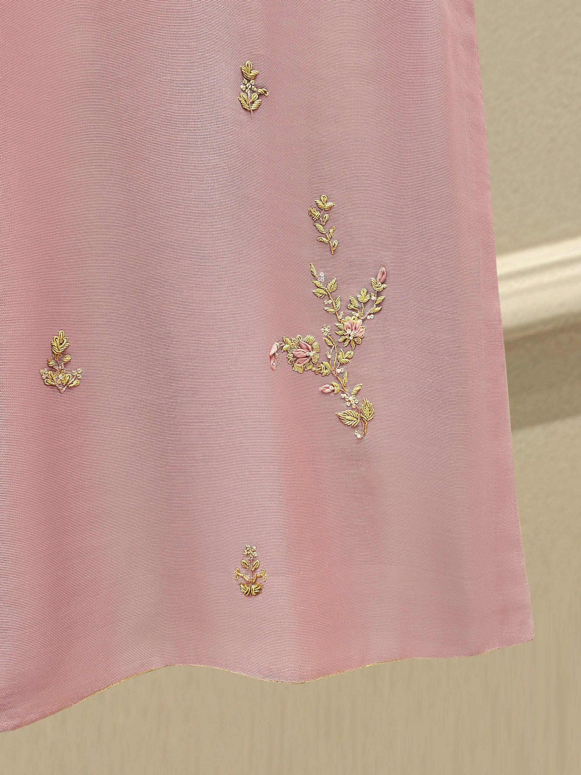 2 Piece - Pure Embroidered Cotton Net Suit S111870 - Image 3