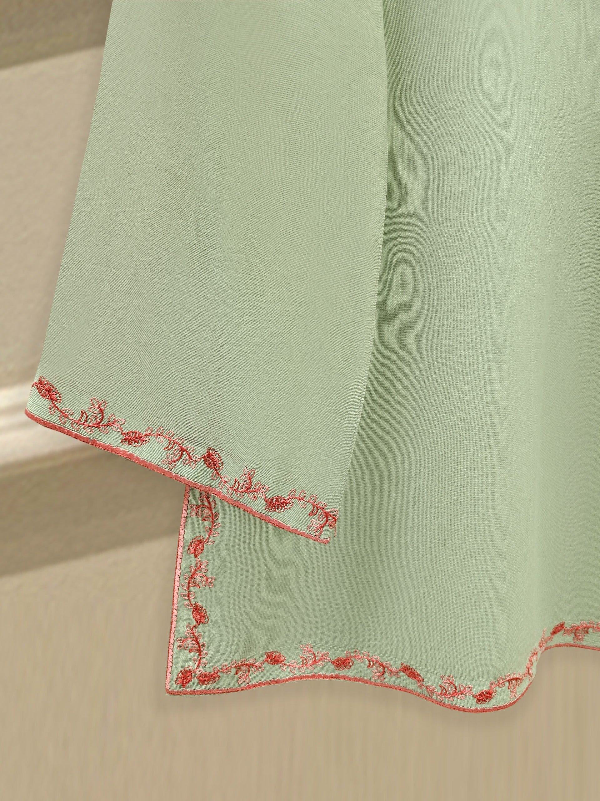 2 Piece - Pure Embroidered Cotton Net Suit S111903 - Image 2