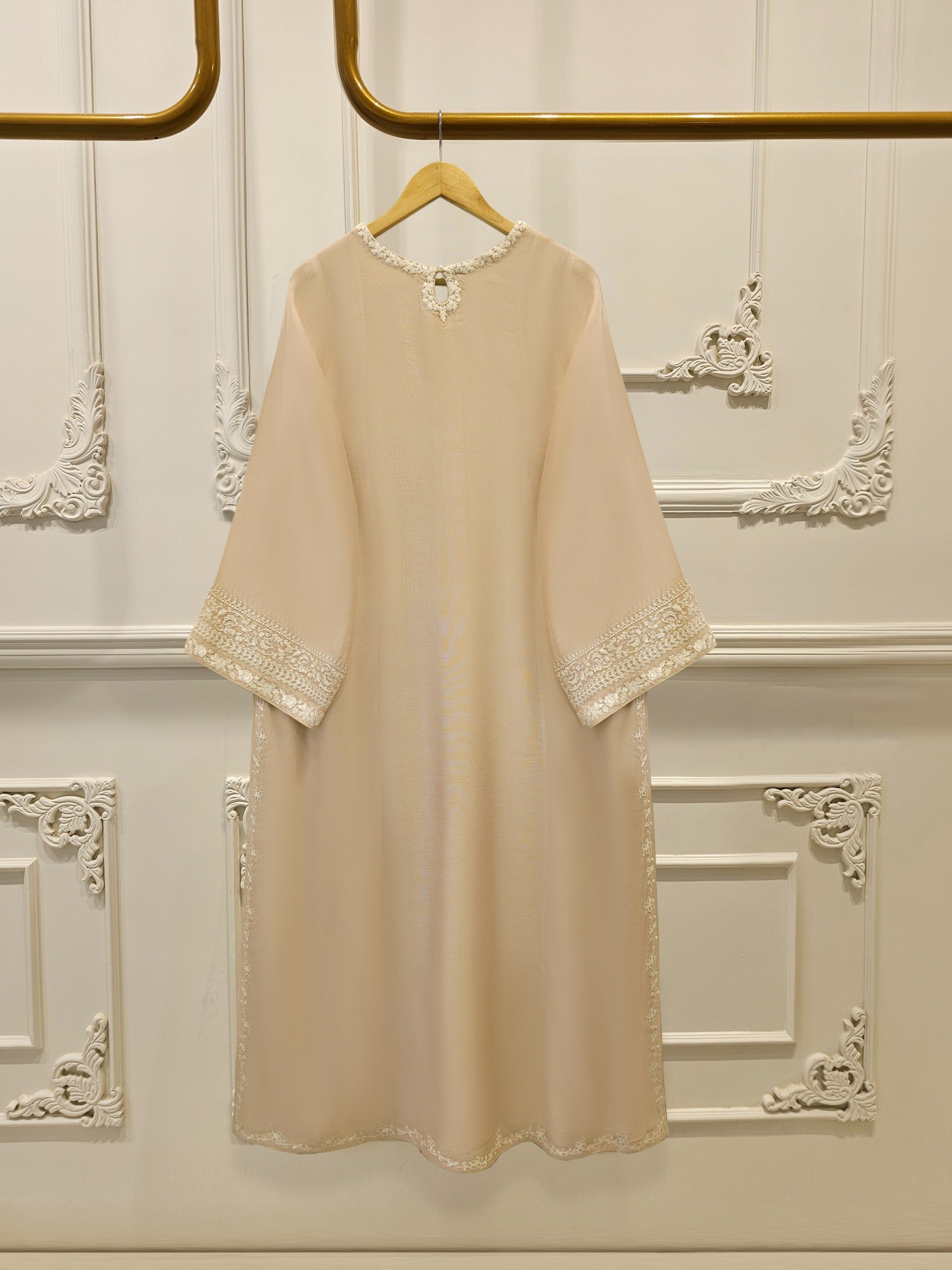 2 Piece - Pure Embroidered Cotton Net Suit S111999 - Image 5