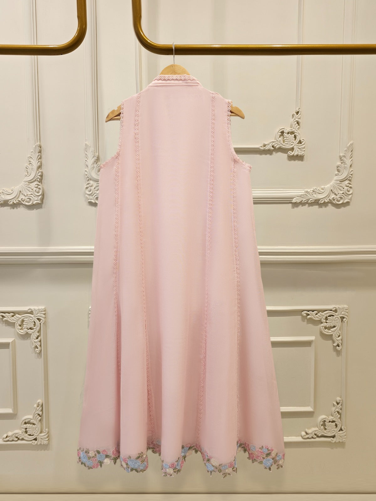 2 Piece - Pure Embroidered Cotton Net Suit S112022 - Image 4