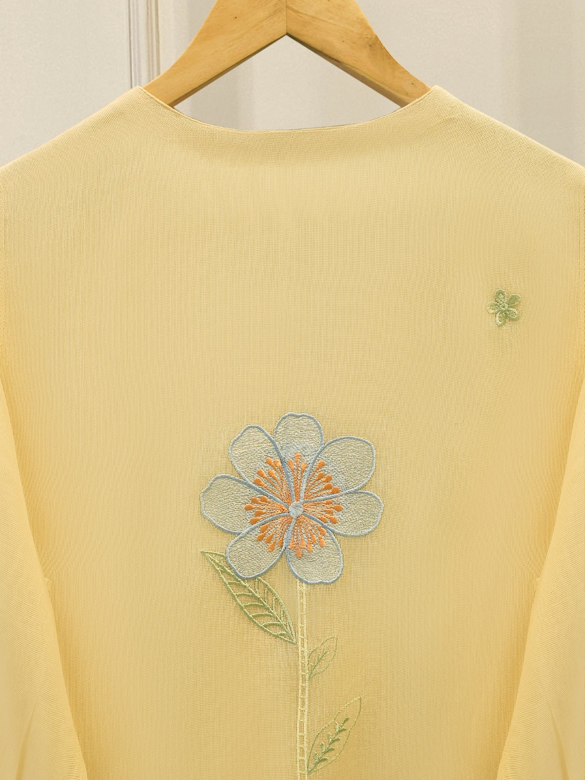 2 Piece - Pure Embroidered Cotton Net Suit S112077 - Image 5