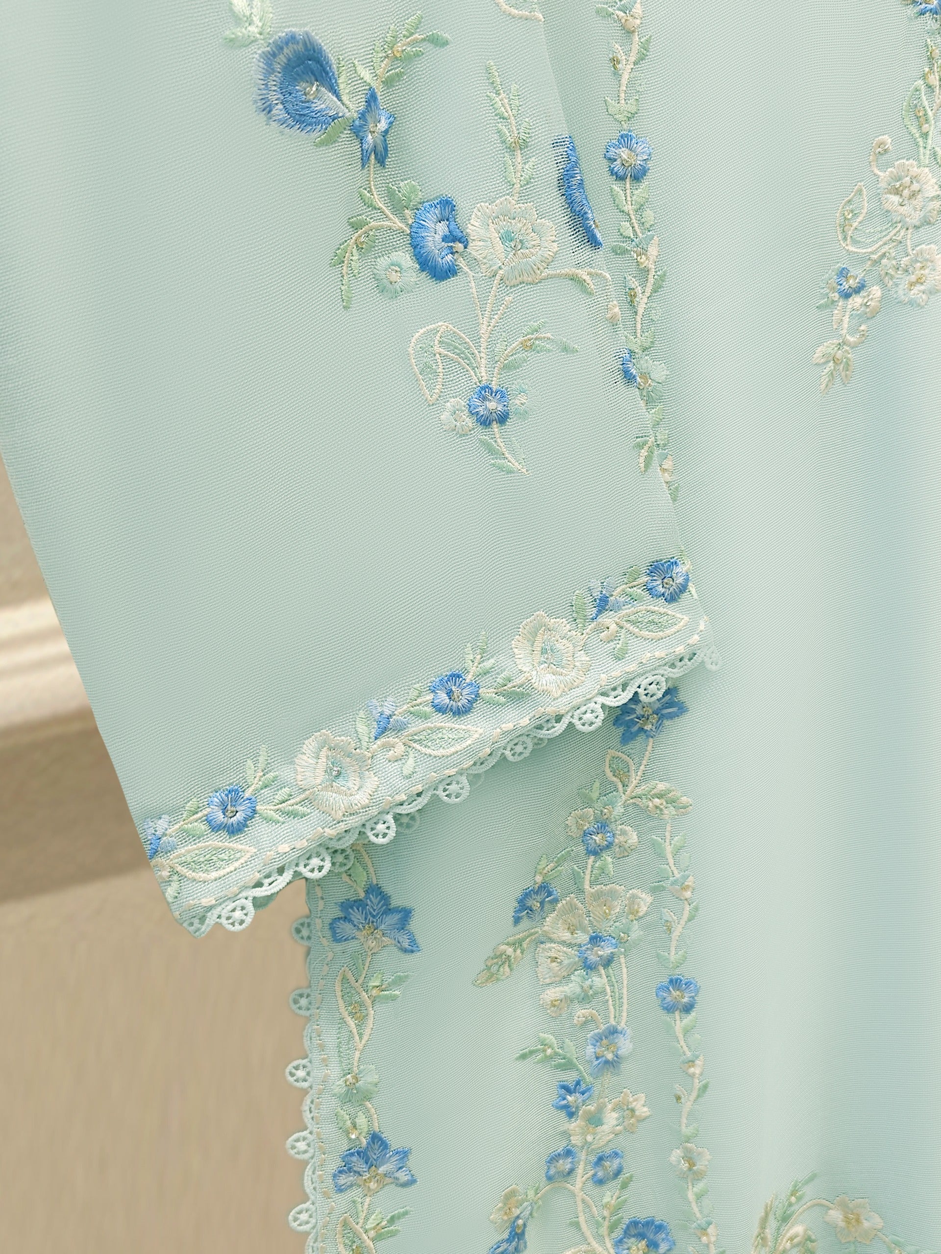 2 Piece - Pure Embroidered Cotton Net Suit S112317 - Image 3