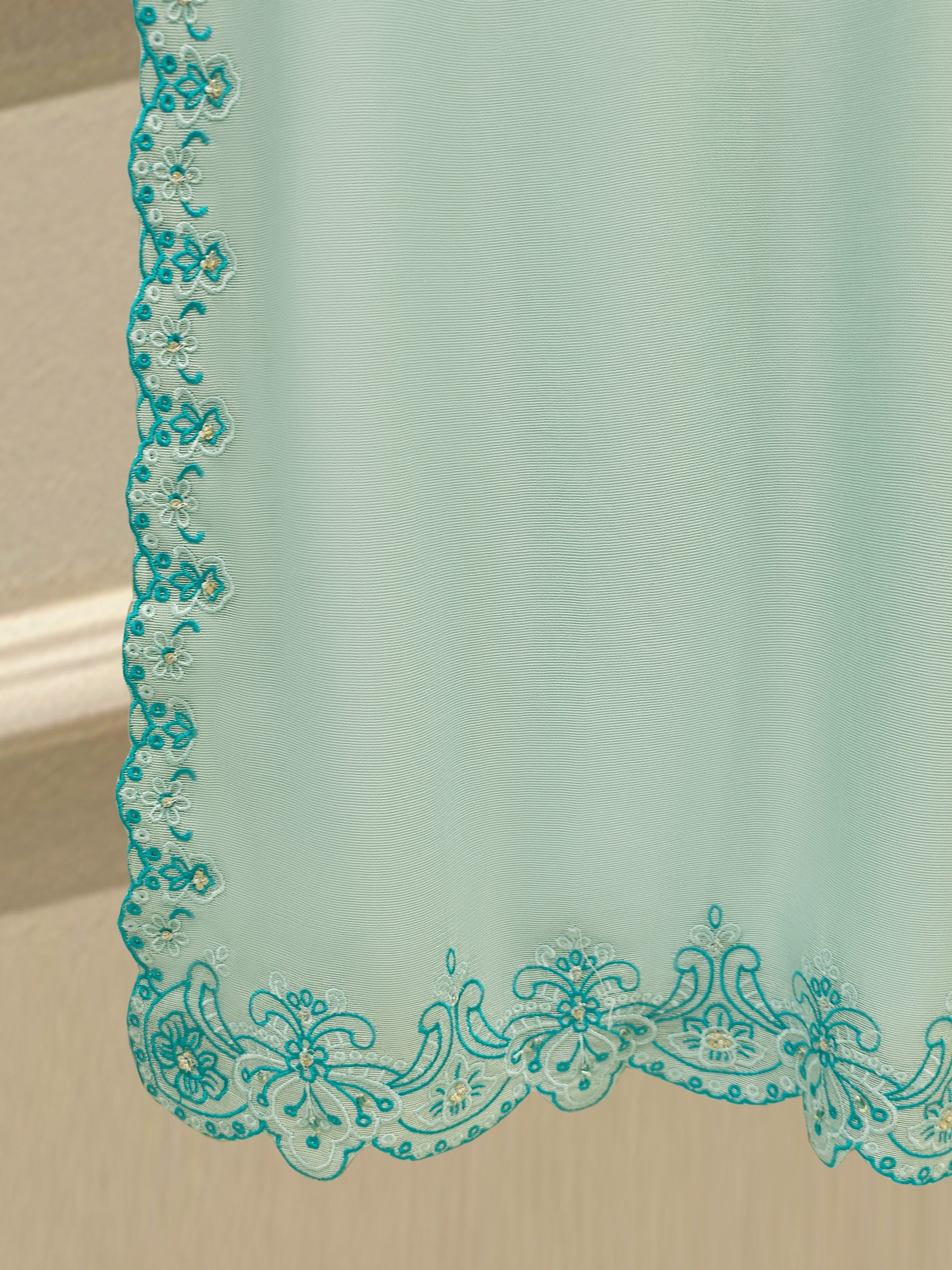 2 Piece - Pure Embroidered Cotton Net Suit S112393 - Image 6