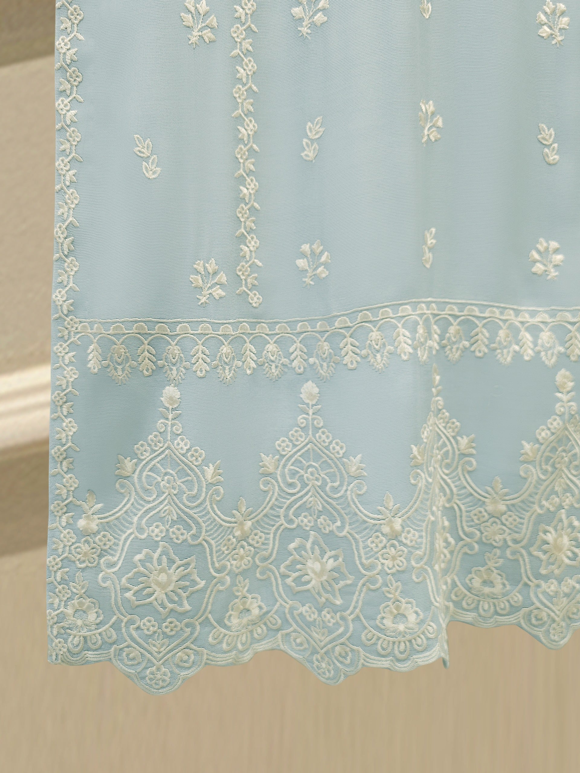 2 Piece - Pure Embroidered Cotton Net Suit S112935 - Image 4