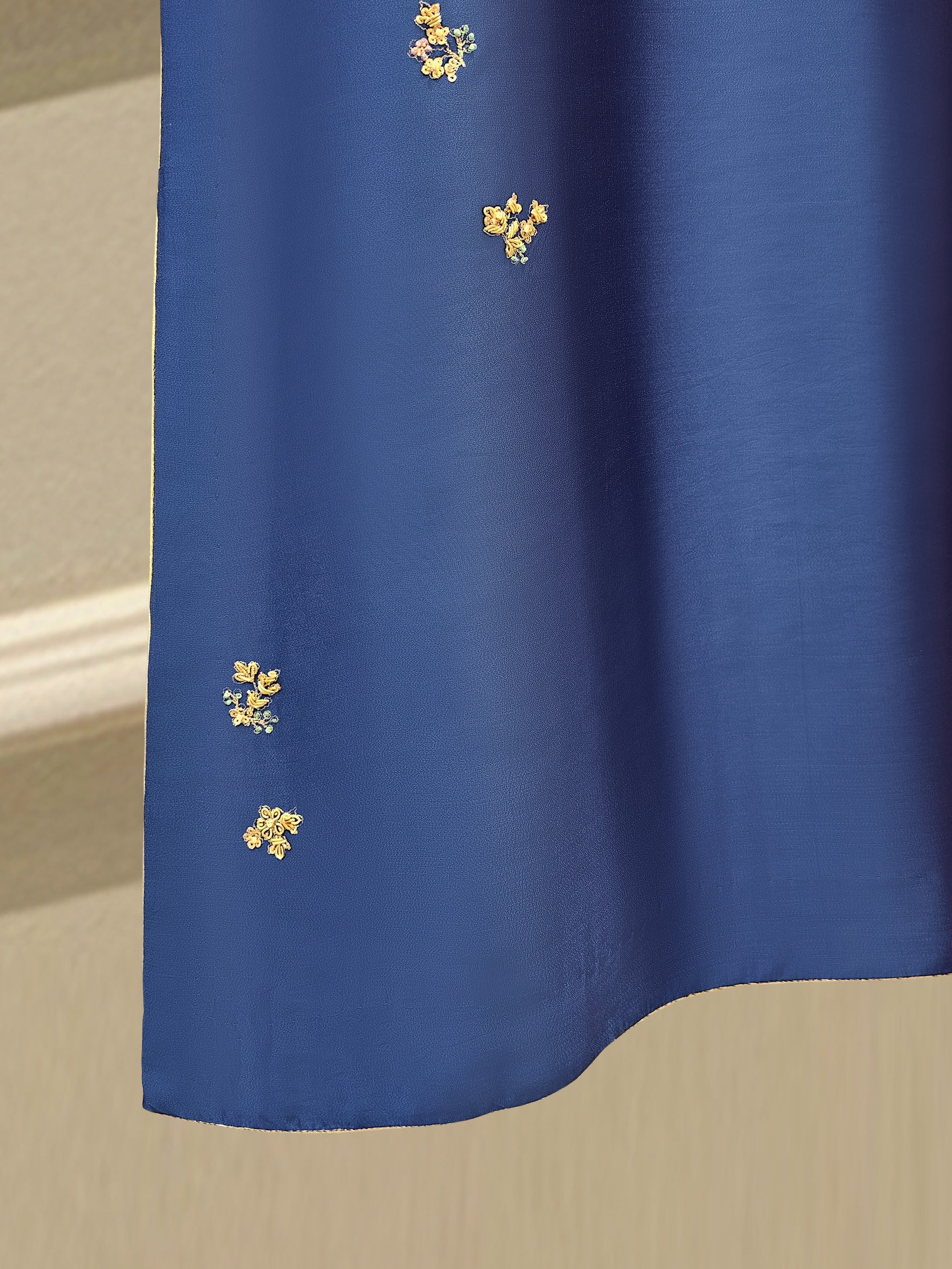 2 Piece-  Pure Embroidered Sheesha Silk Suit S111763 - Image 5