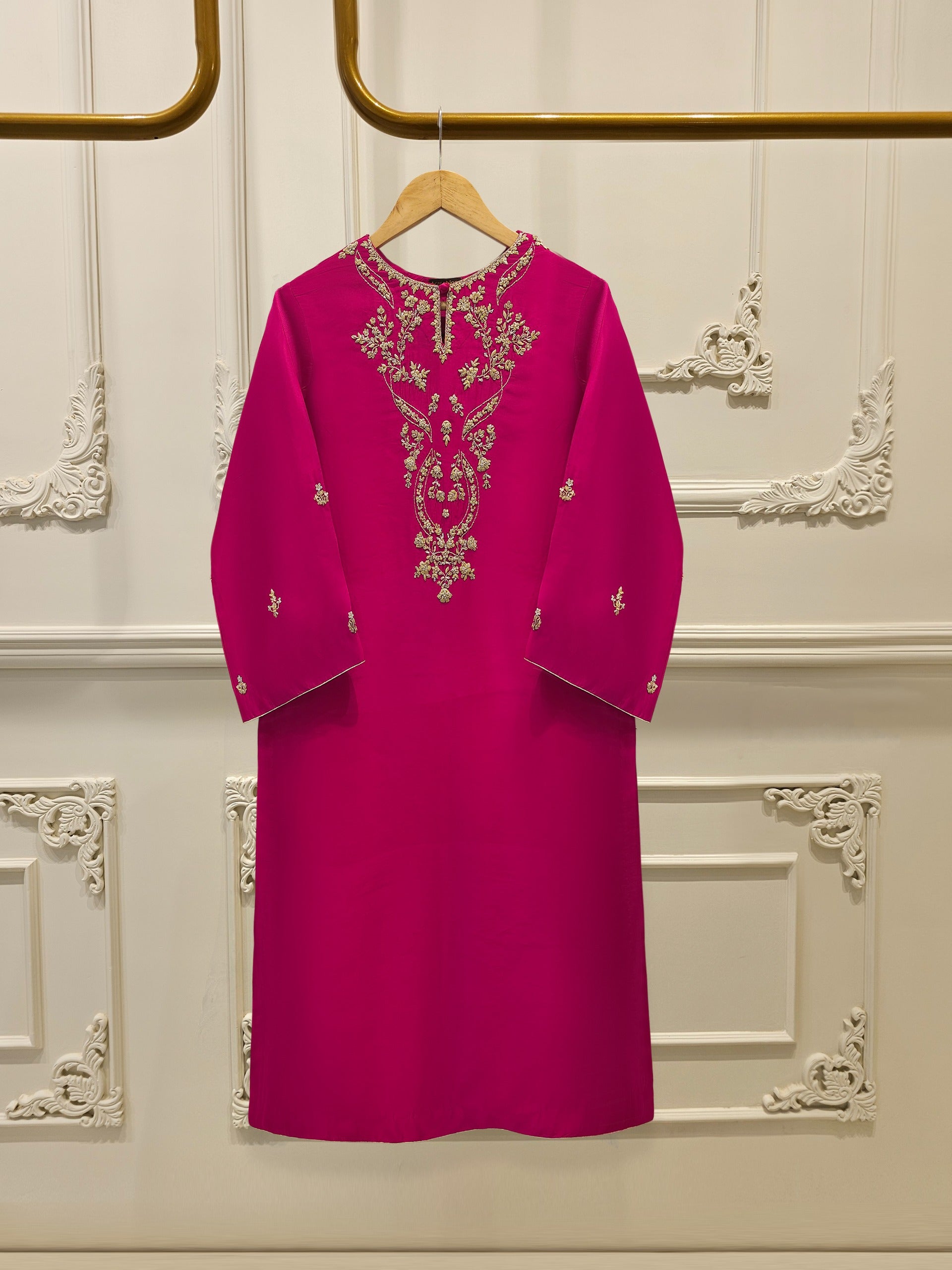 2 Piece-  Pure Embroidered Sheesha Silk Suit S112011