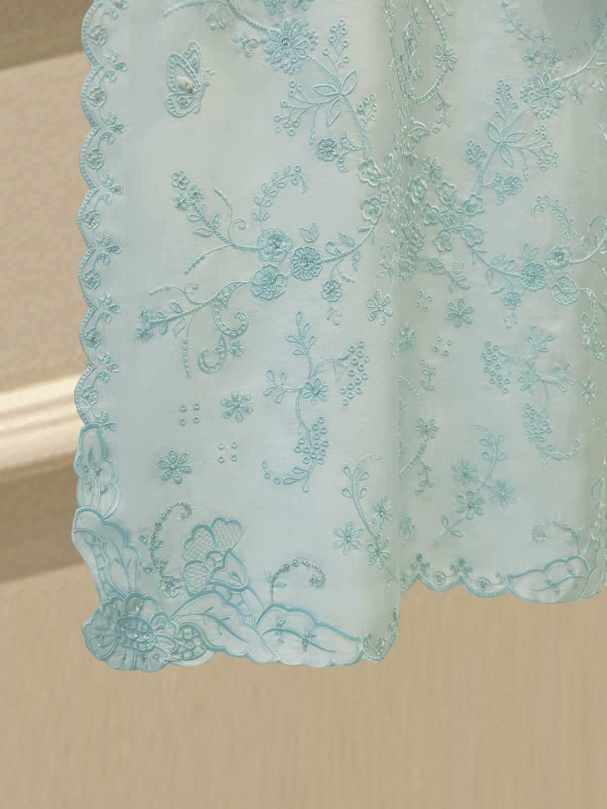 3 Piece-  Pure Embroidered Sheesha Silk Suit S112012 - Image 4