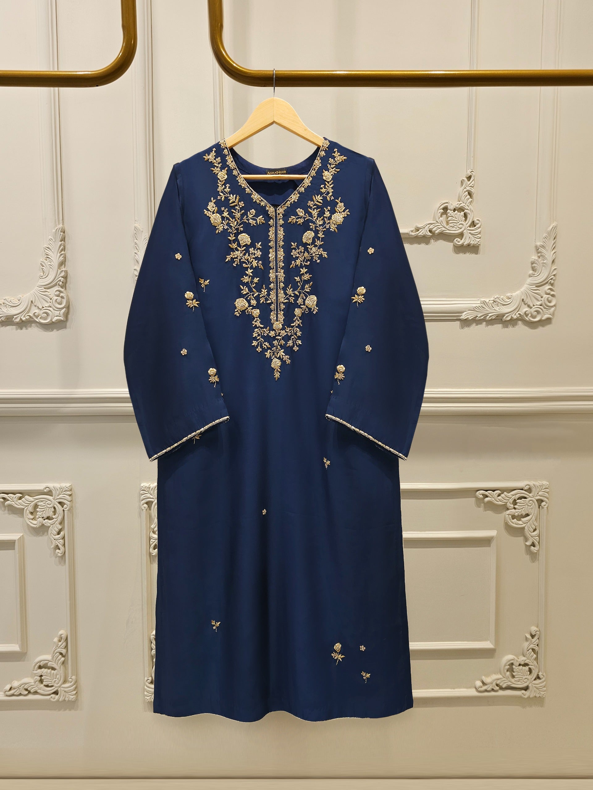 2 Piece-  Pure Embroidered Sheesha Silk Suit S112799
