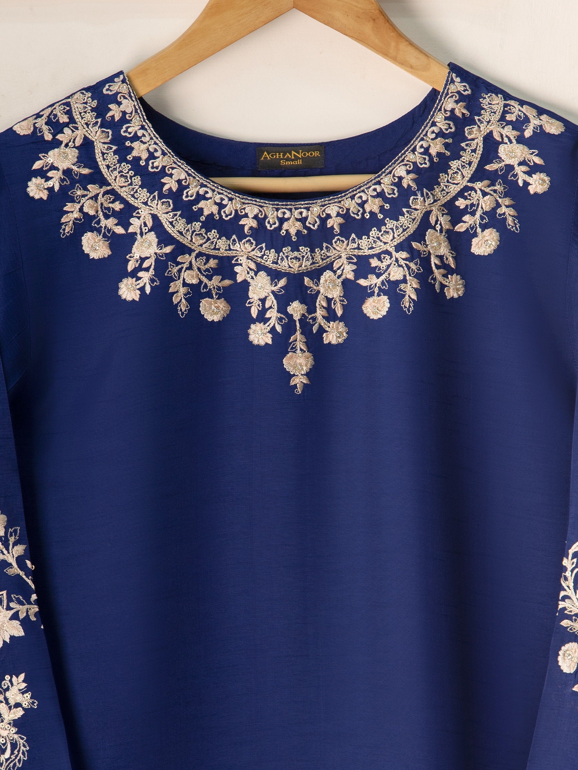 2 Piece- Pure Korean Silk Embroidered Suit S110955 - Image 2