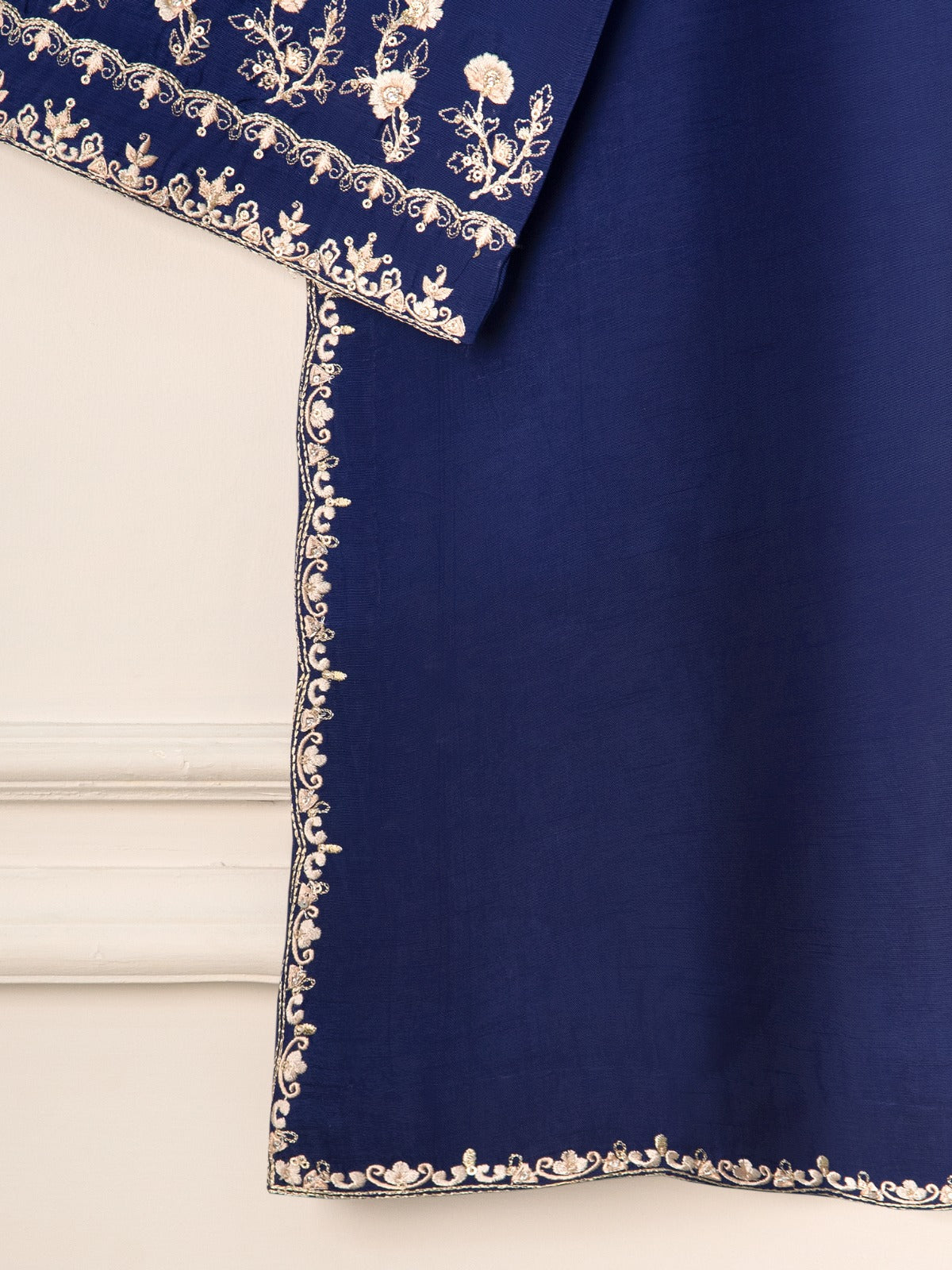 2 Piece- Pure Korean Silk Embroidered Suit S110955 - Image 5