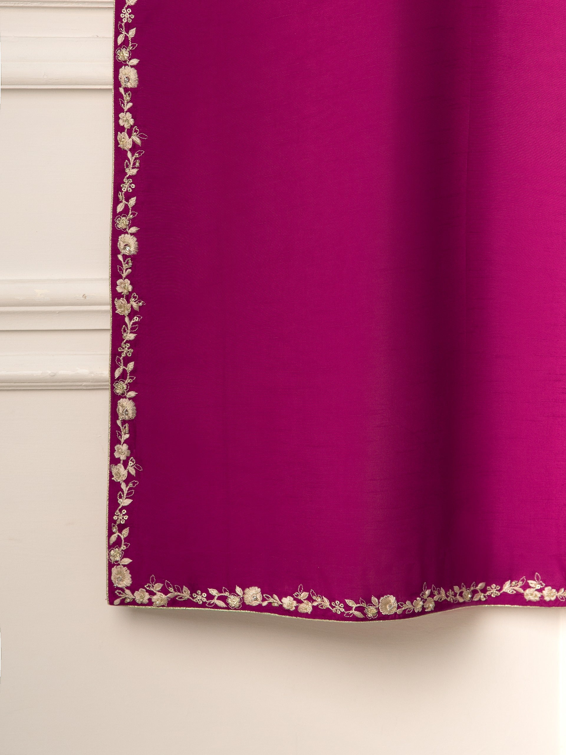 2 Piece- Pure Korean Silk Embroidered Suit S110970 - Image 4