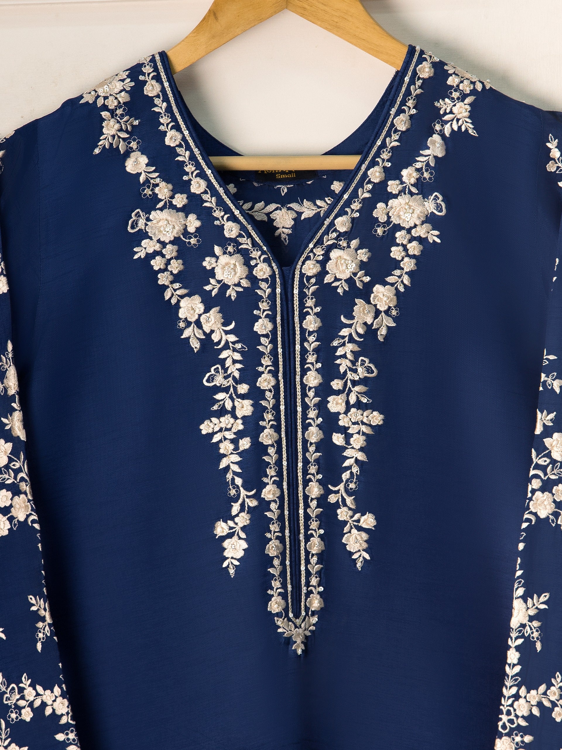 2 Piece- Pure Korean Silk Embroidered Suit S111004 - Image 2