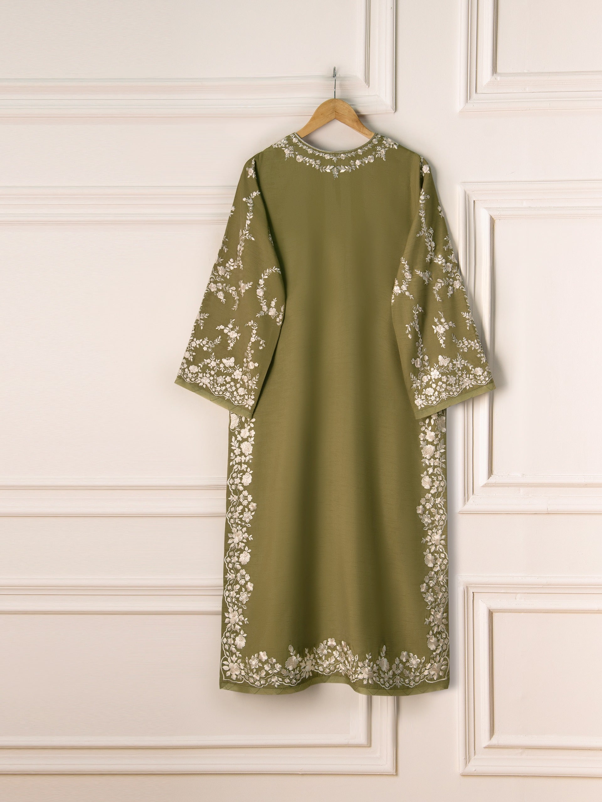 2 Piece- Pure Korean Silk Embroidered Suit S111006 - Image 5