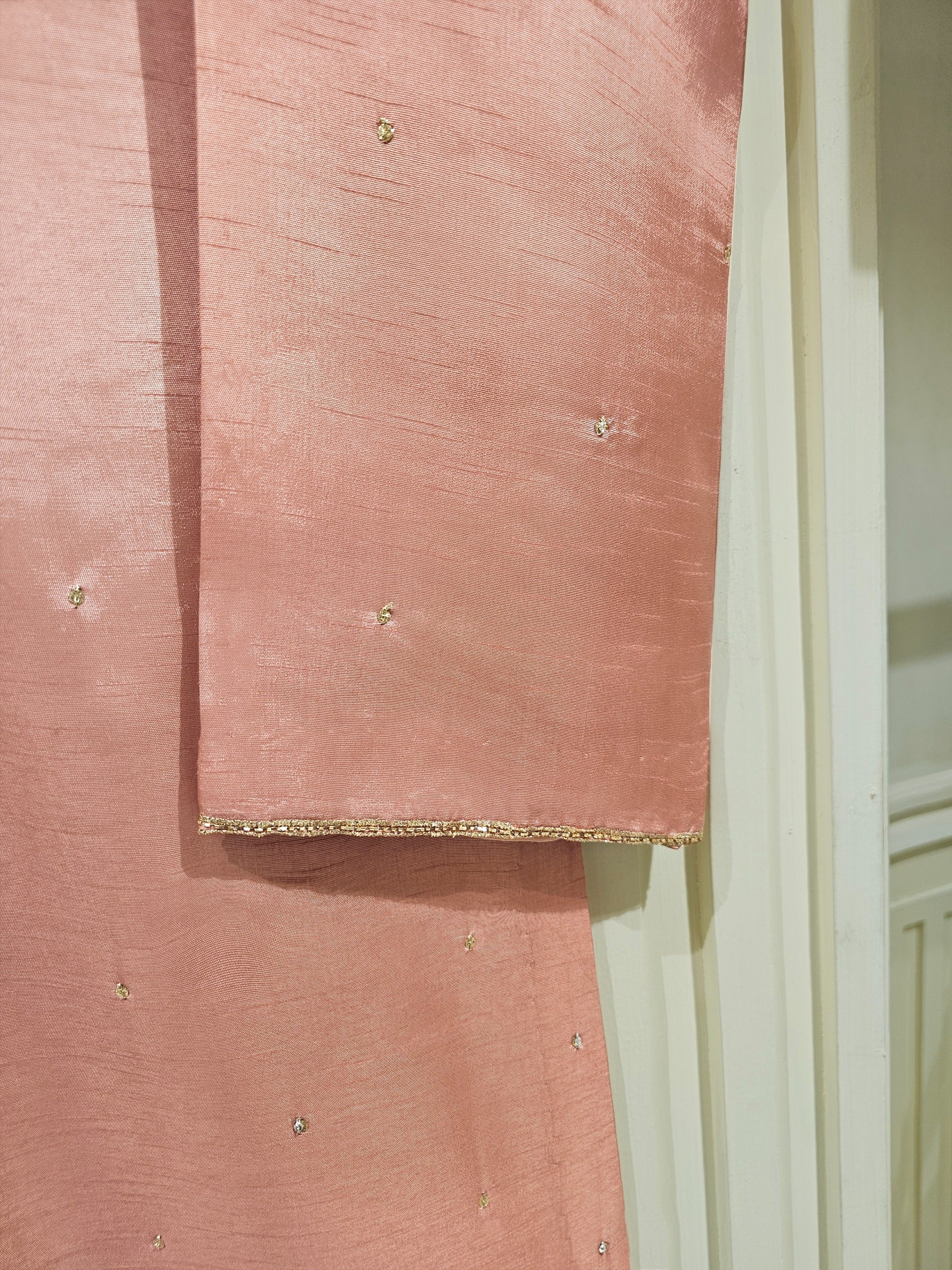 2 Piece- Pure Korean Silk Embroidered Suit S111349 - Image 3
