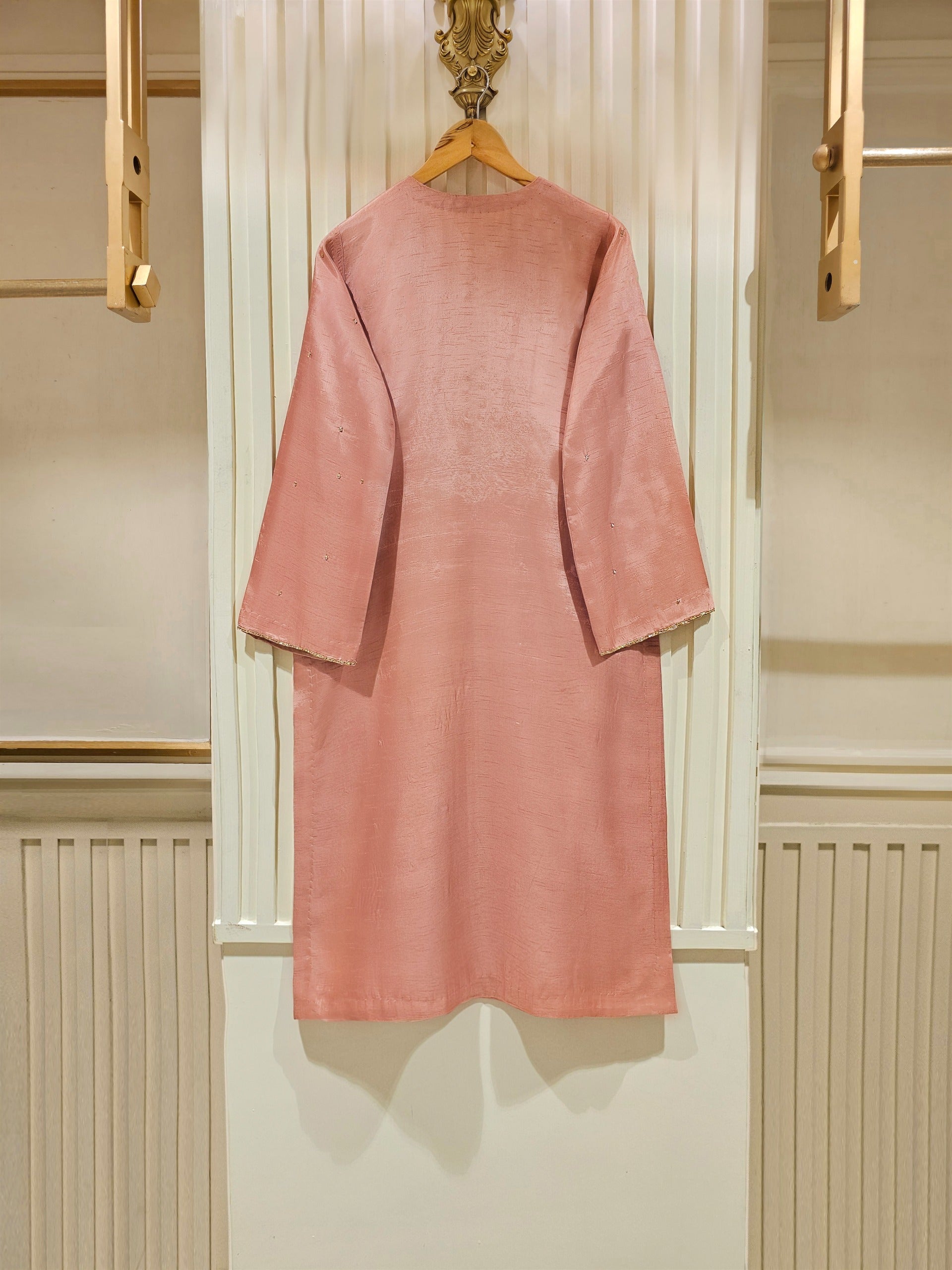 2 Piece- Pure Korean Silk Embroidered Suit S111349 - Image 4
