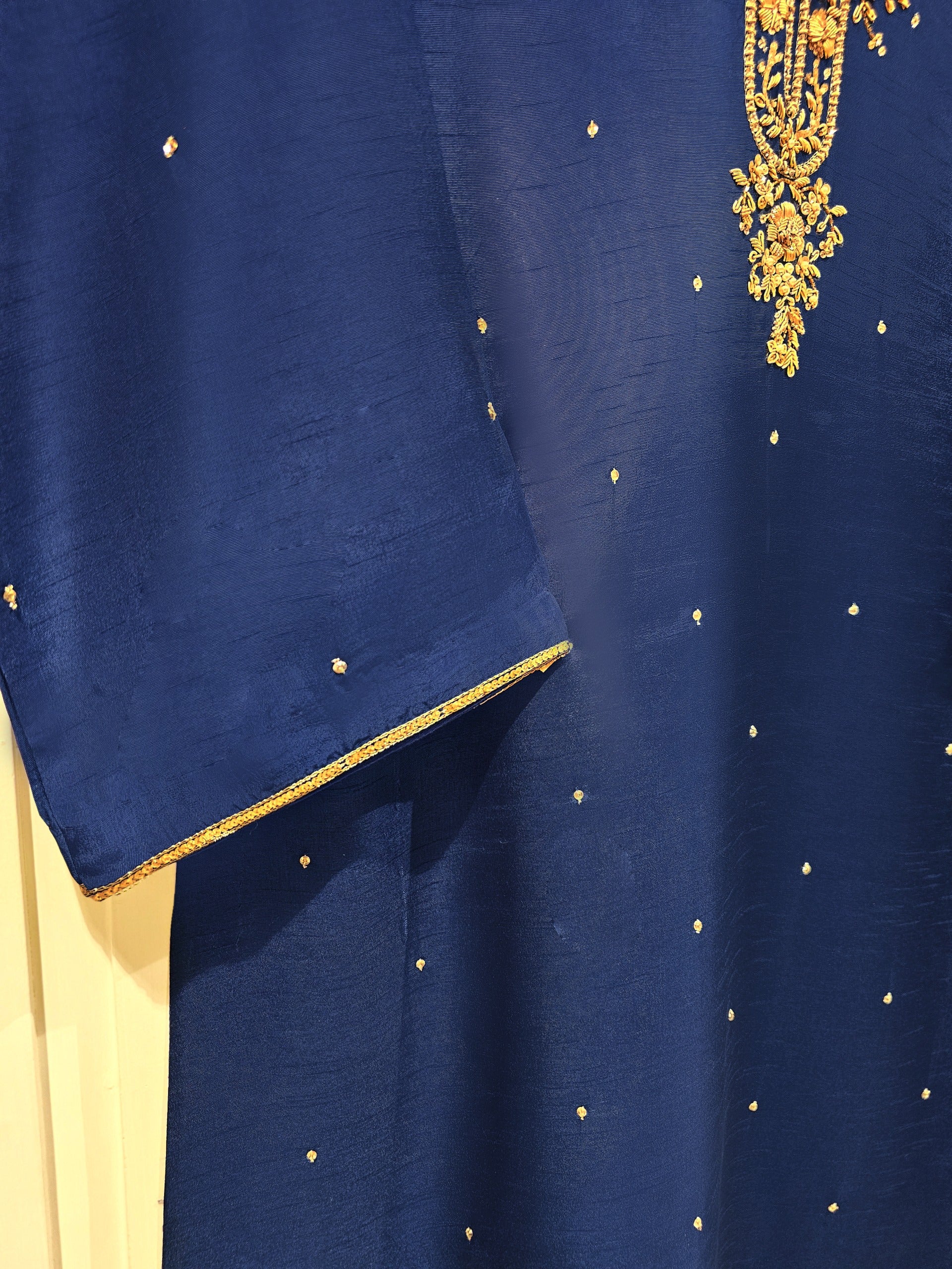 2 Piece- Pure Korean Silk Embroidered Suit S111406 - Image 3