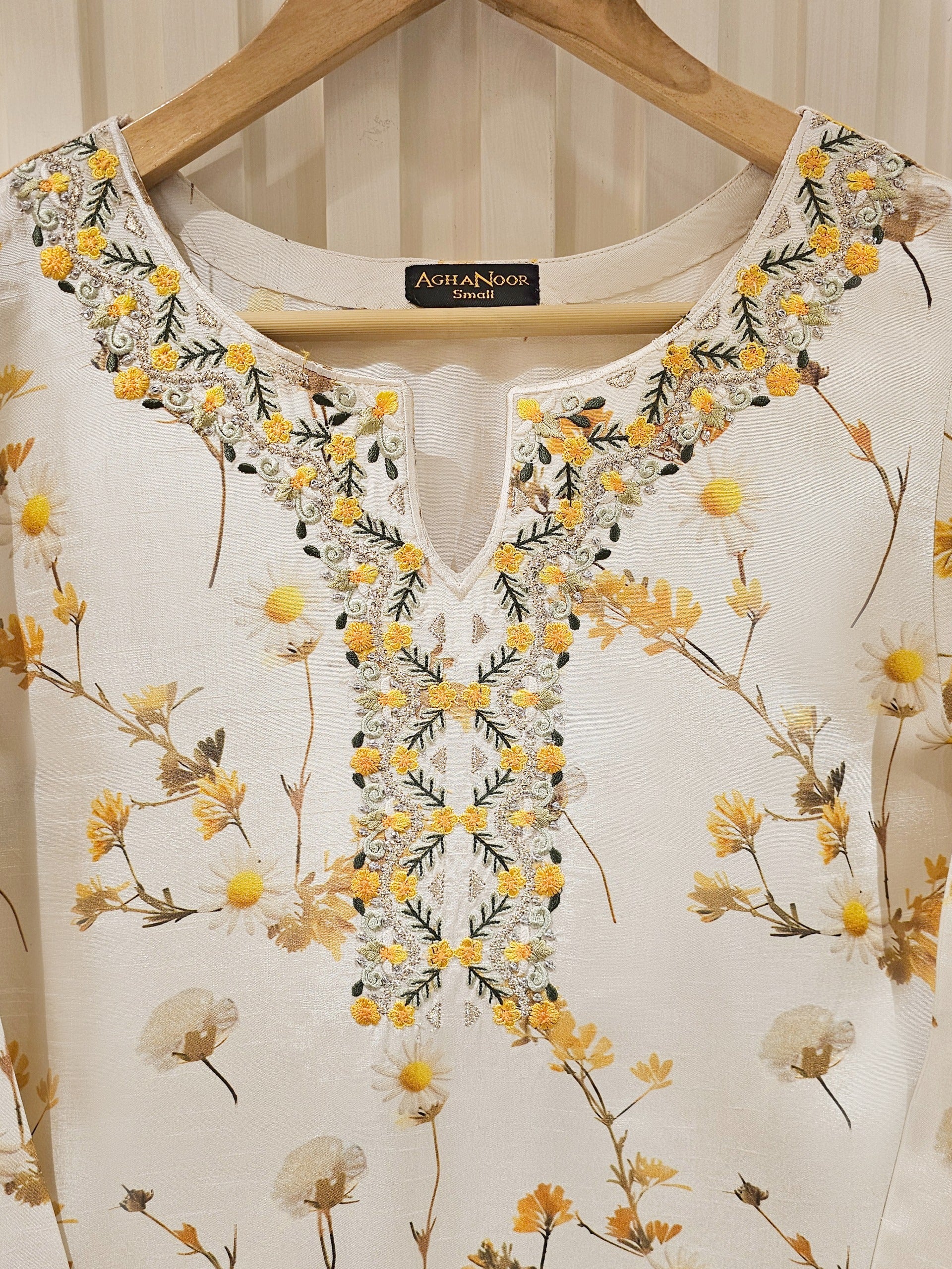 2 Piece- Pure Korean Silk Embroidered Suit S111473 - Image 2