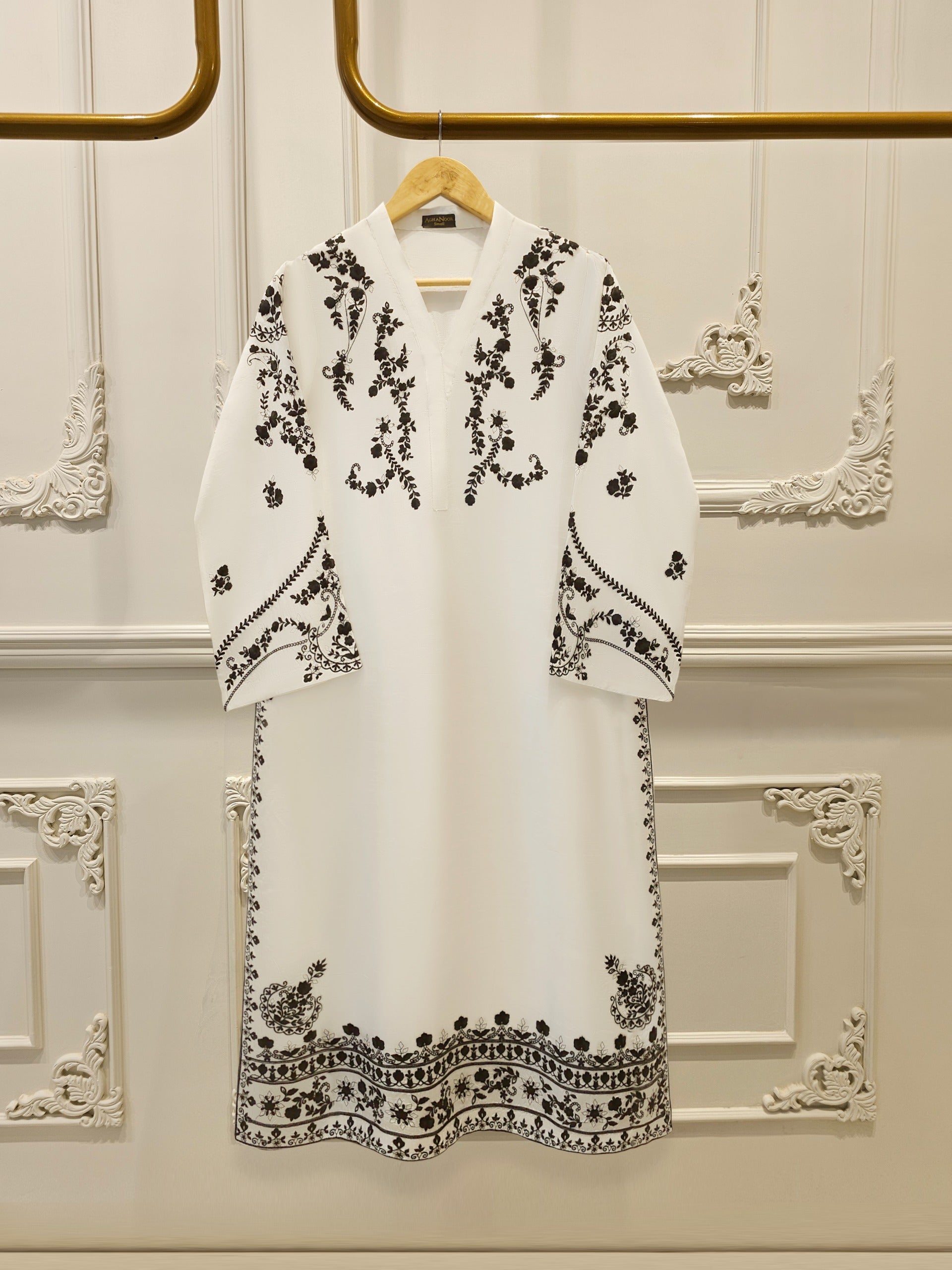 2 Piece- Pure Korean Silk Embroidered Suit S112024