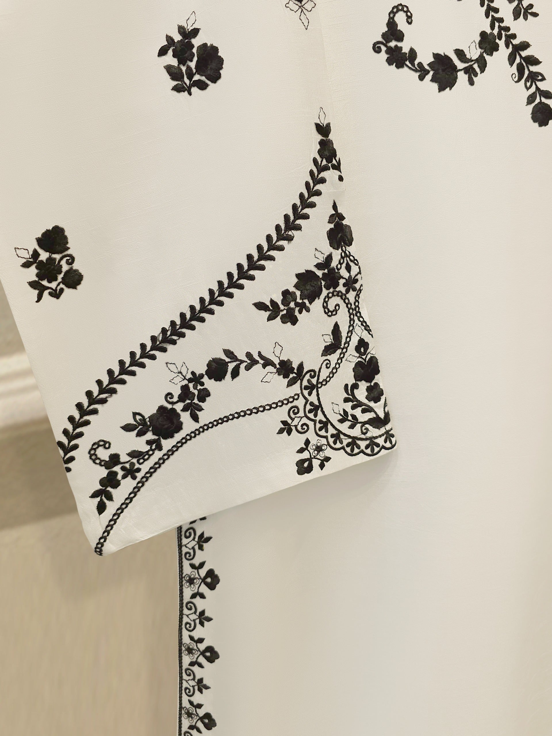 2 Piece- Pure Korean Silk Embroidered Suit S112024 - Image 3