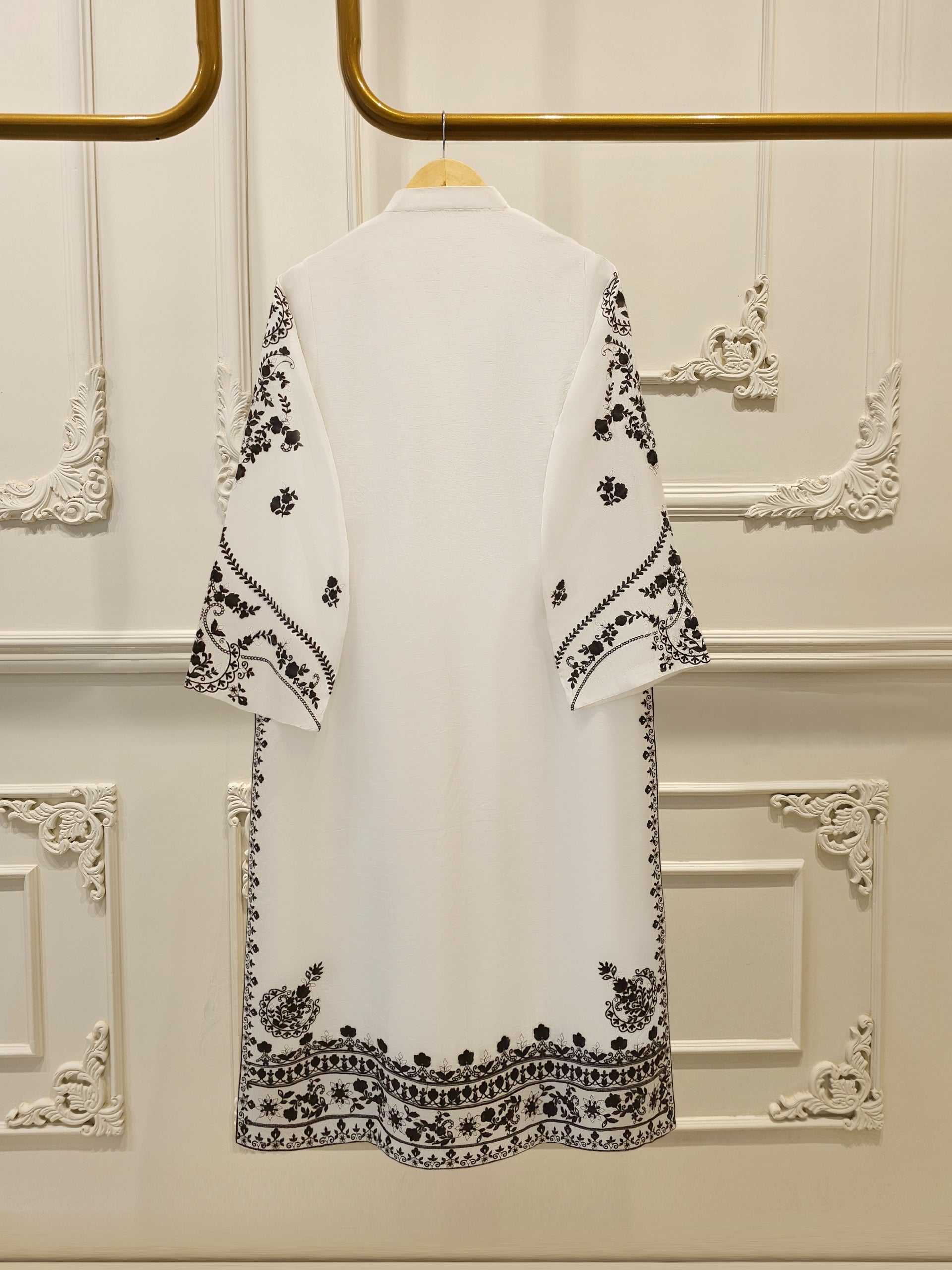 2 Piece- Pure Korean Silk Embroidered Suit S112024 - Image 5