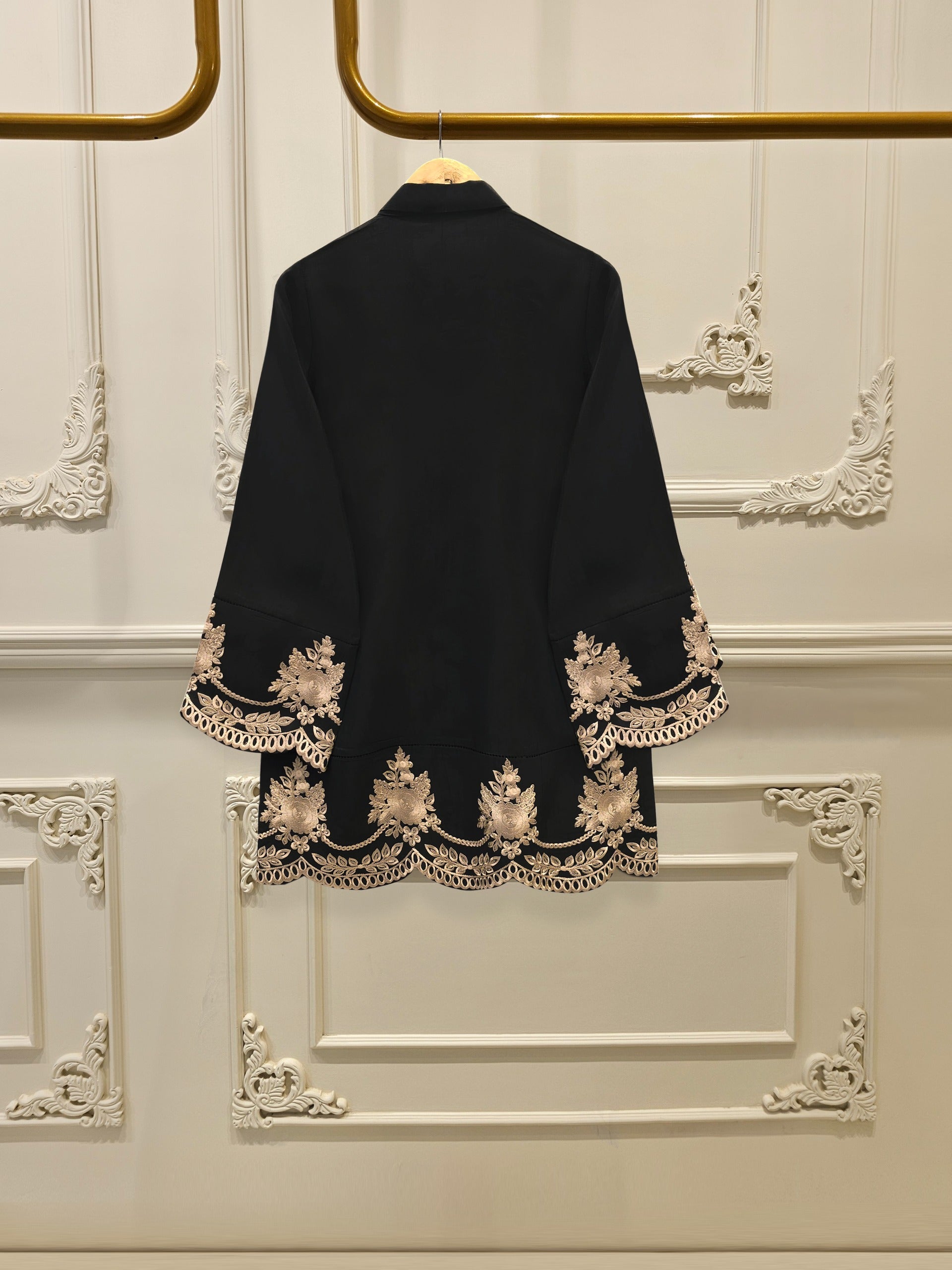 2 Piece- Pure Korean Silk Embroidered Suit S112349 - Image 4