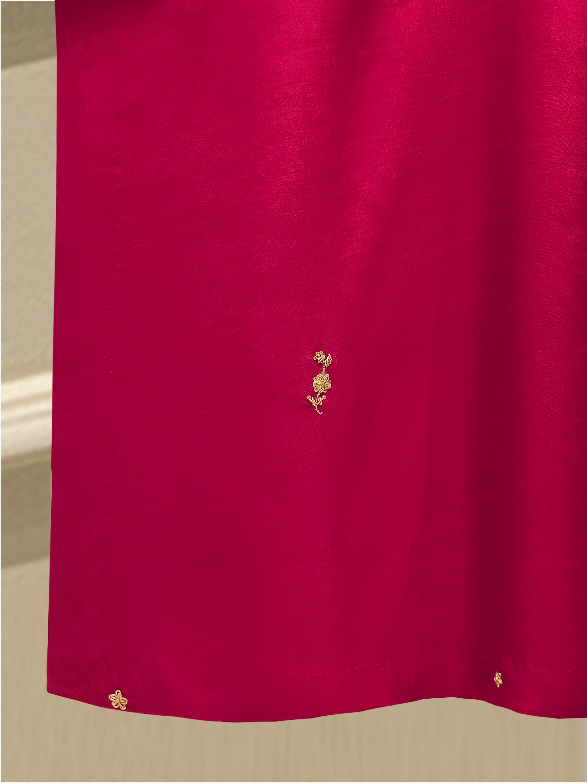 2 Piece- Pure Korean Silk Embroidered Suit S112412 - Image 4